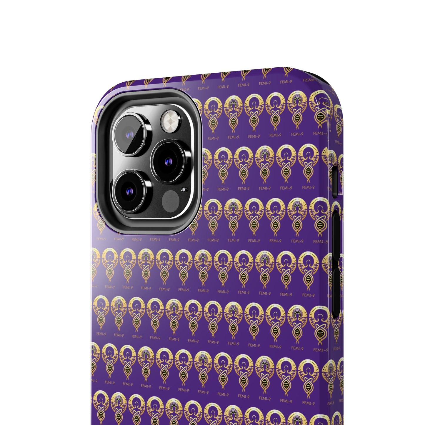 Phone Cases - Divine Femi-999 Design for a Touch of Class (PURPLE/GOLD)