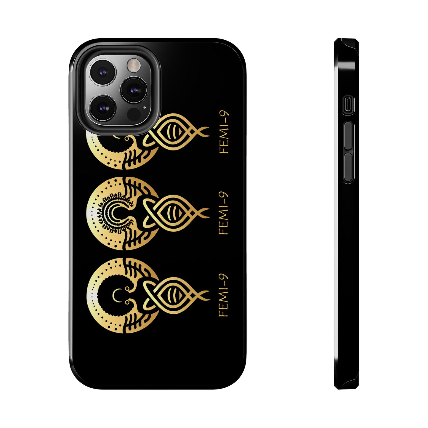 Phone Cases - Divine Femi-999 Design for a Touch of Class (black/gold)