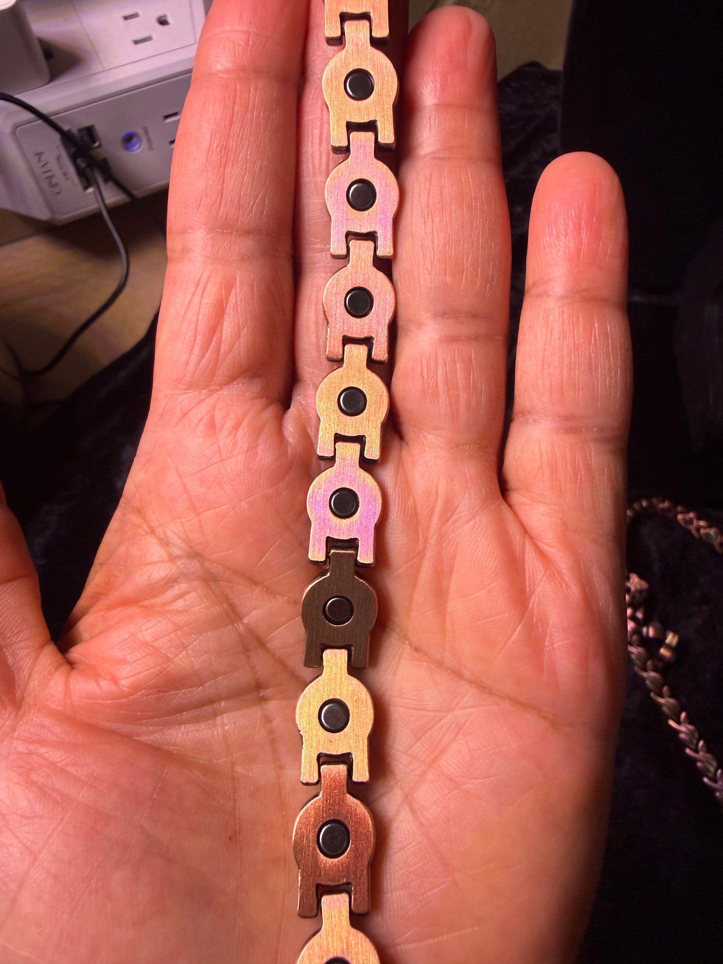 Red Majestic Copper Magnetic Bracelet — 9 Inch