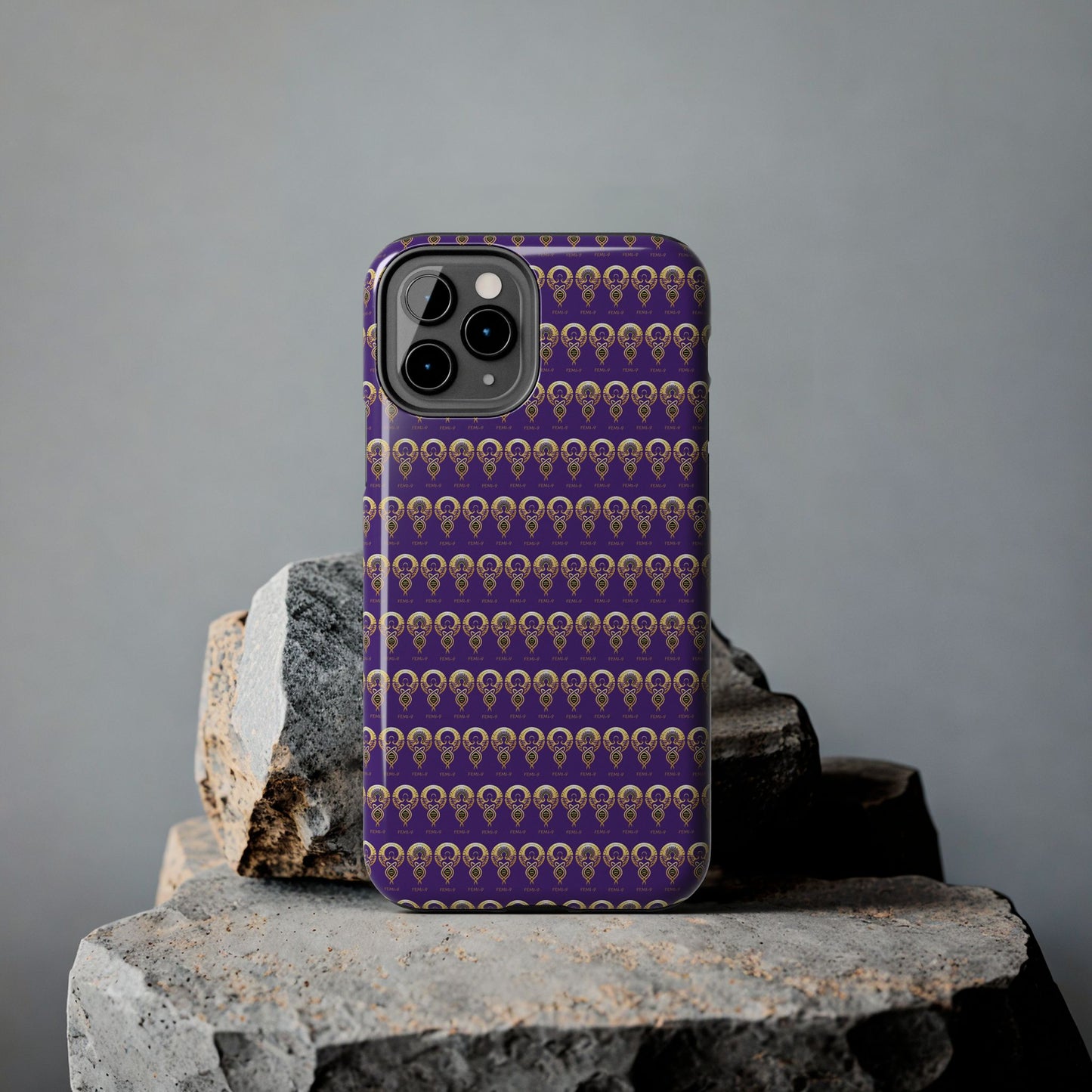 Phone Cases - Divine Femi-999 Design for a Touch of Class (PURPLE/GOLD)