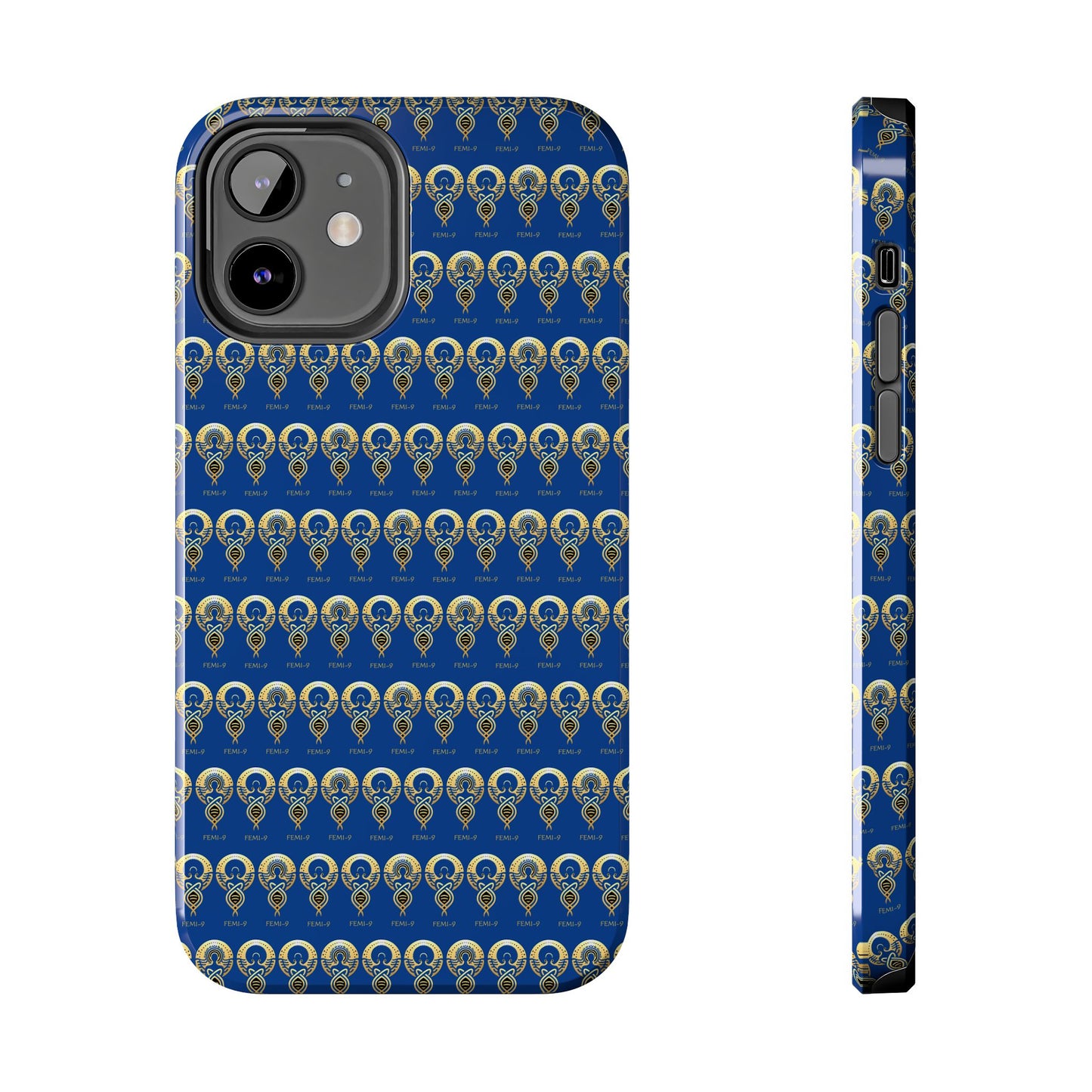 Phone Cases - Divine Femi-999 Design for a Touch of Class (blue/gold)