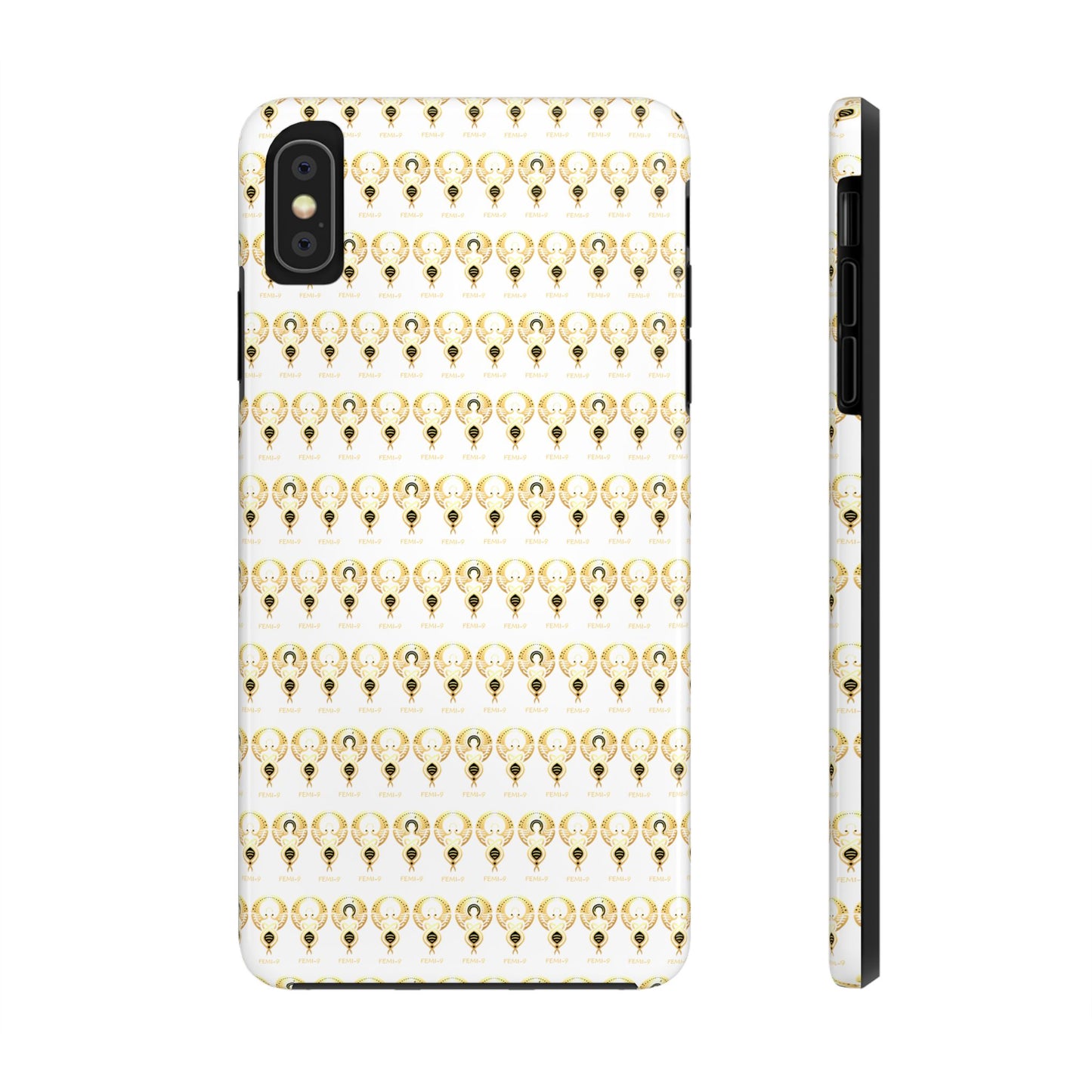 Phone Cases - Divine Femi-999 Design for a Touch of Class (white/gold)