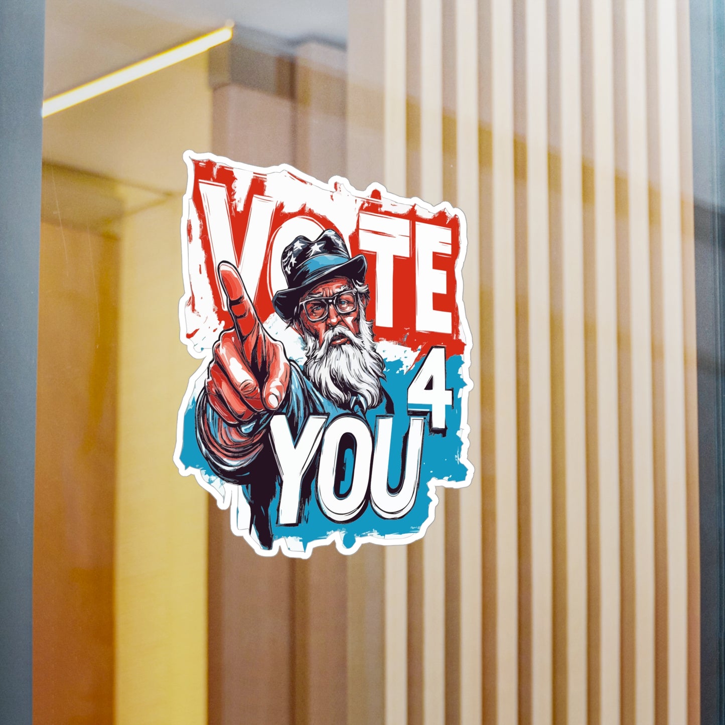 VOTE 4 YOU Kiss-Cut Vinyl Decals