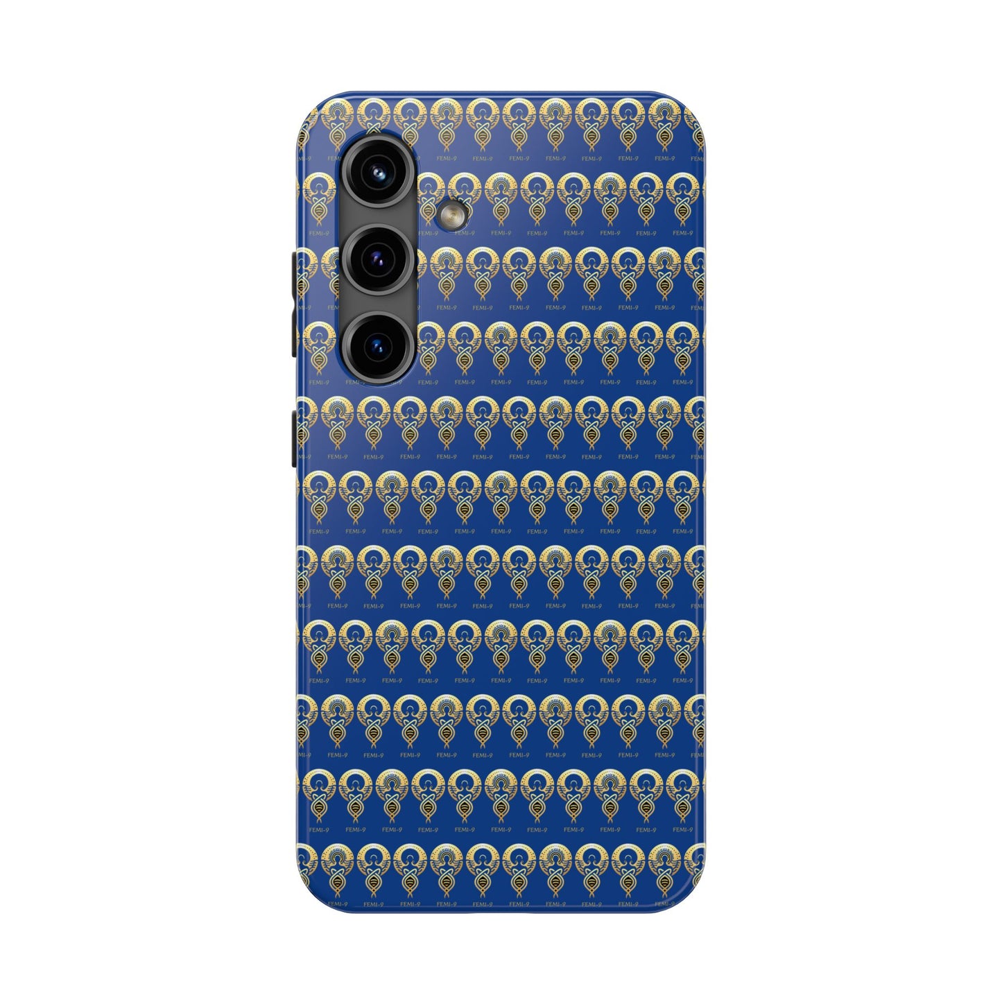 Phone Cases - Divine Femi-999 Design for a Touch of Class (blue/gold)