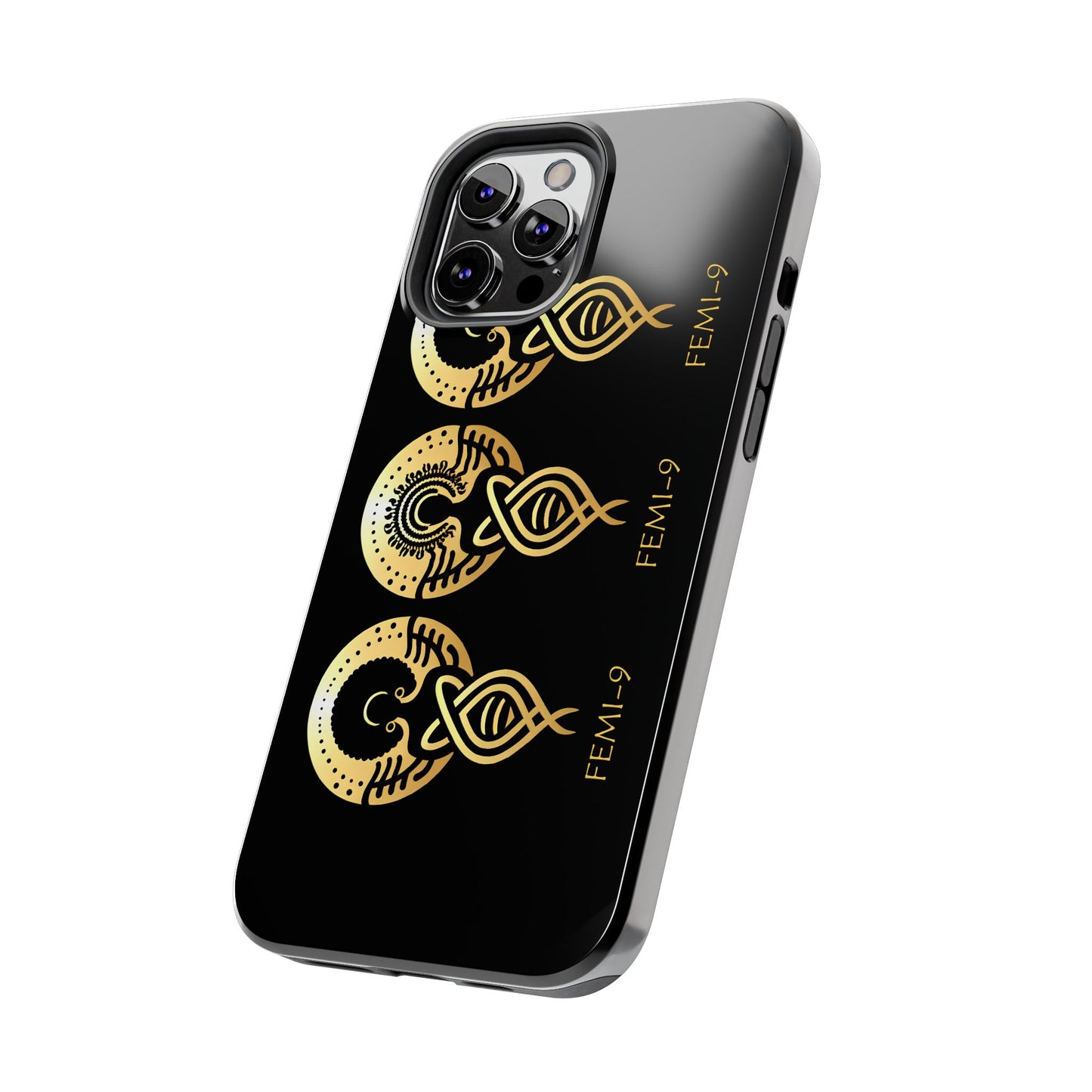 Phone Cases - Divine Femi-999 Design for a Touch of Class (black/gold)