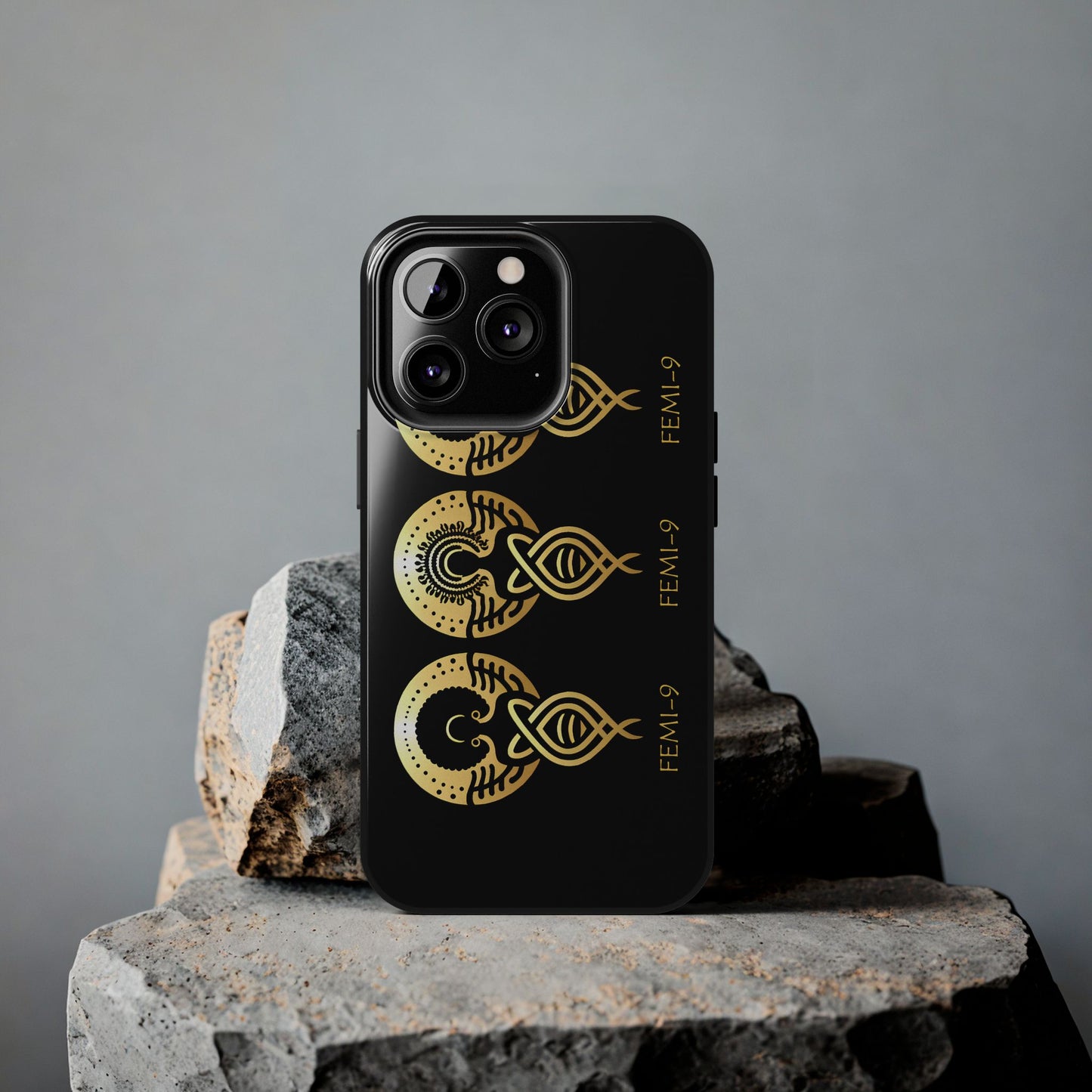 Phone Cases - Divine Femi-999 Design for a Touch of Class (black/gold)