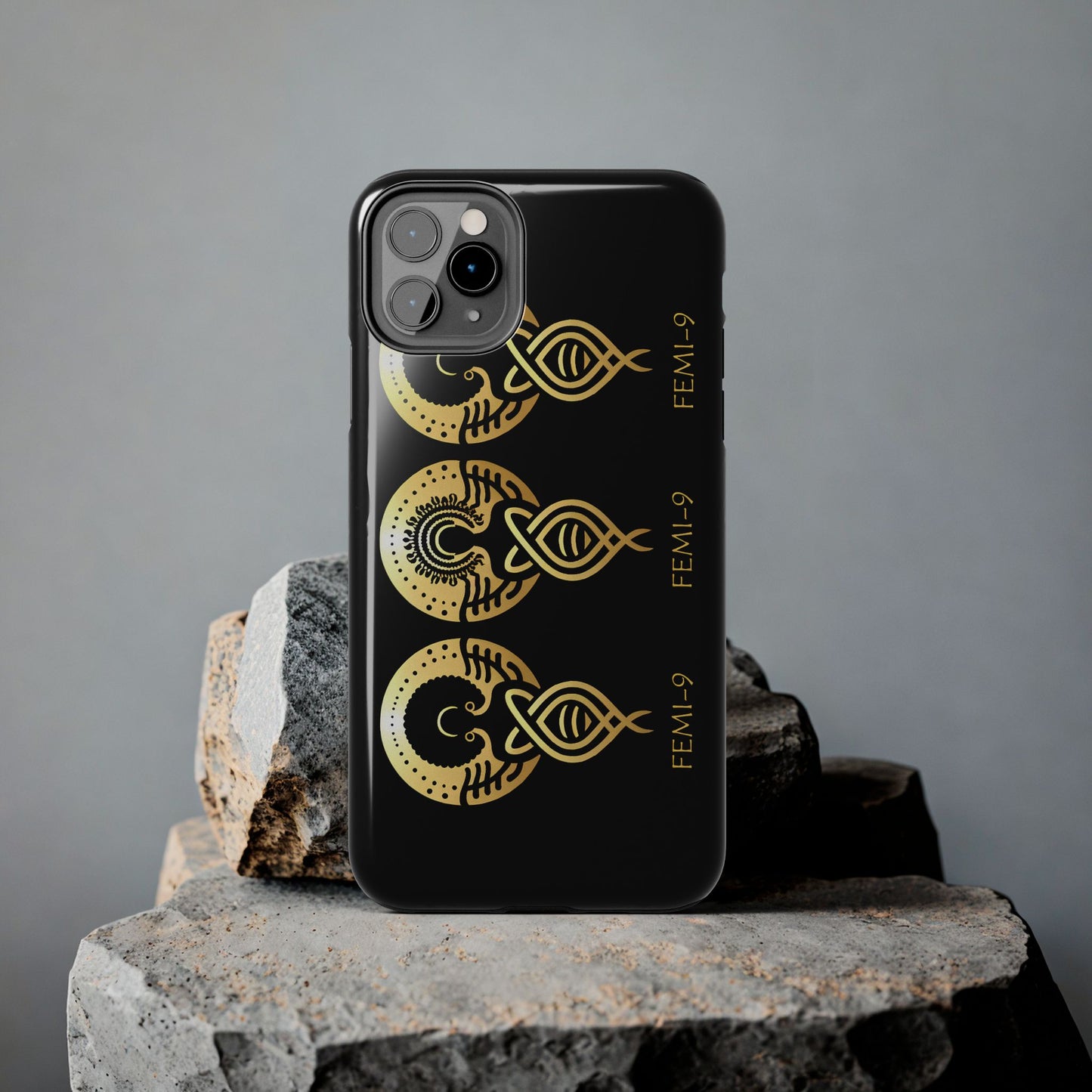 Phone Cases - Divine Femi-999 Design for a Touch of Class (black/gold)