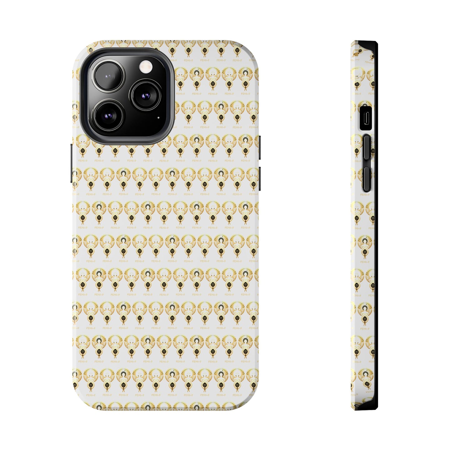 Phone Cases - Divine Femi-999 Design for a Touch of Class (white/gold)