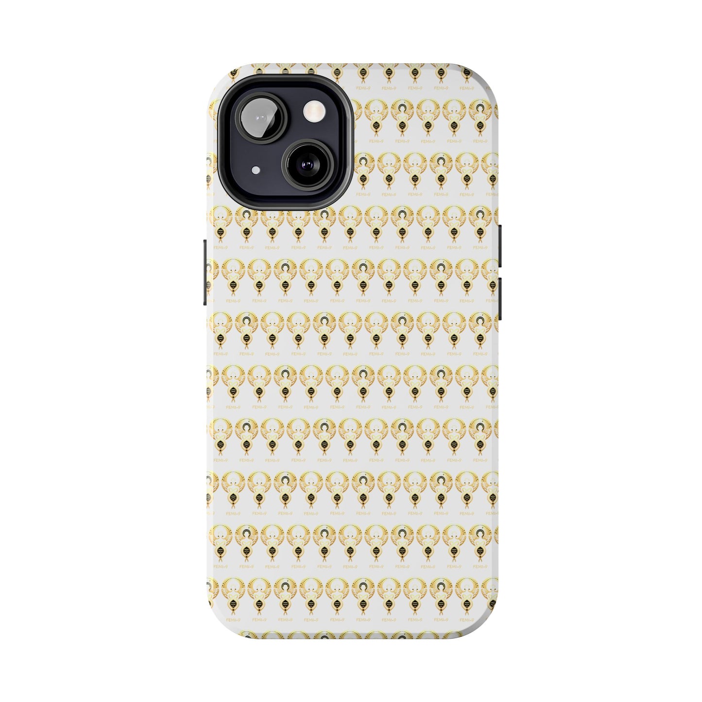 Phone Cases - Divine Femi-999 Design for a Touch of Class (white/gold)