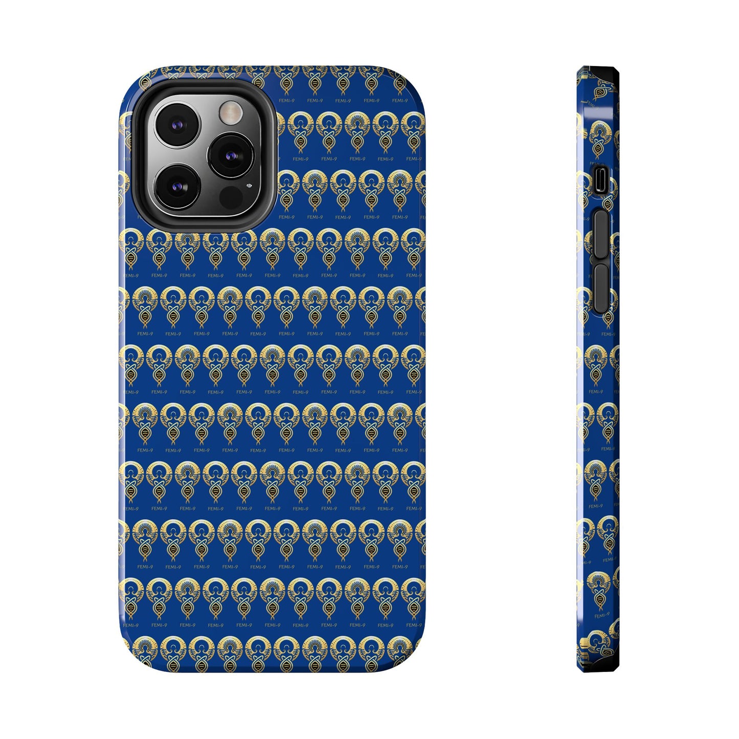 Phone Cases - Divine Femi-999 Design for a Touch of Class (blue/gold)