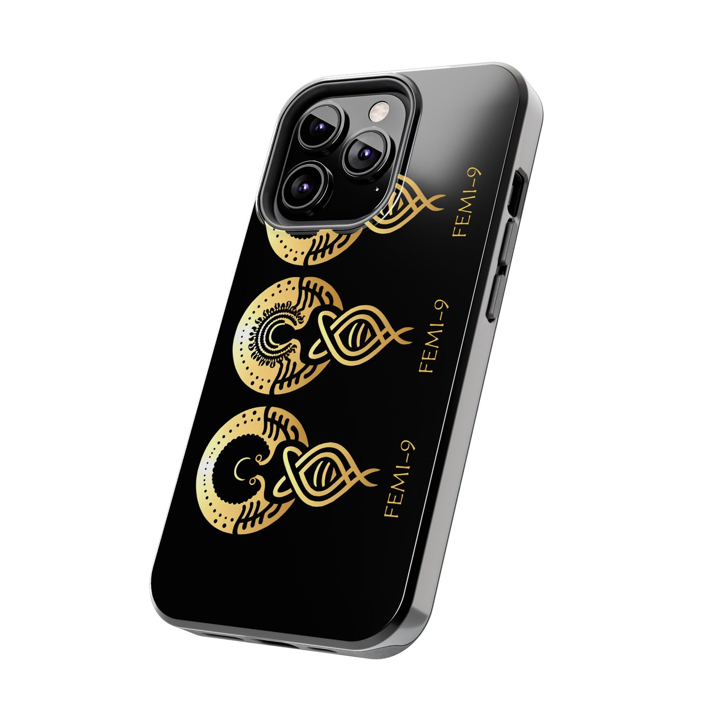 Phone Cases - Divine Femi-999 Design for a Touch of Class (black/gold)