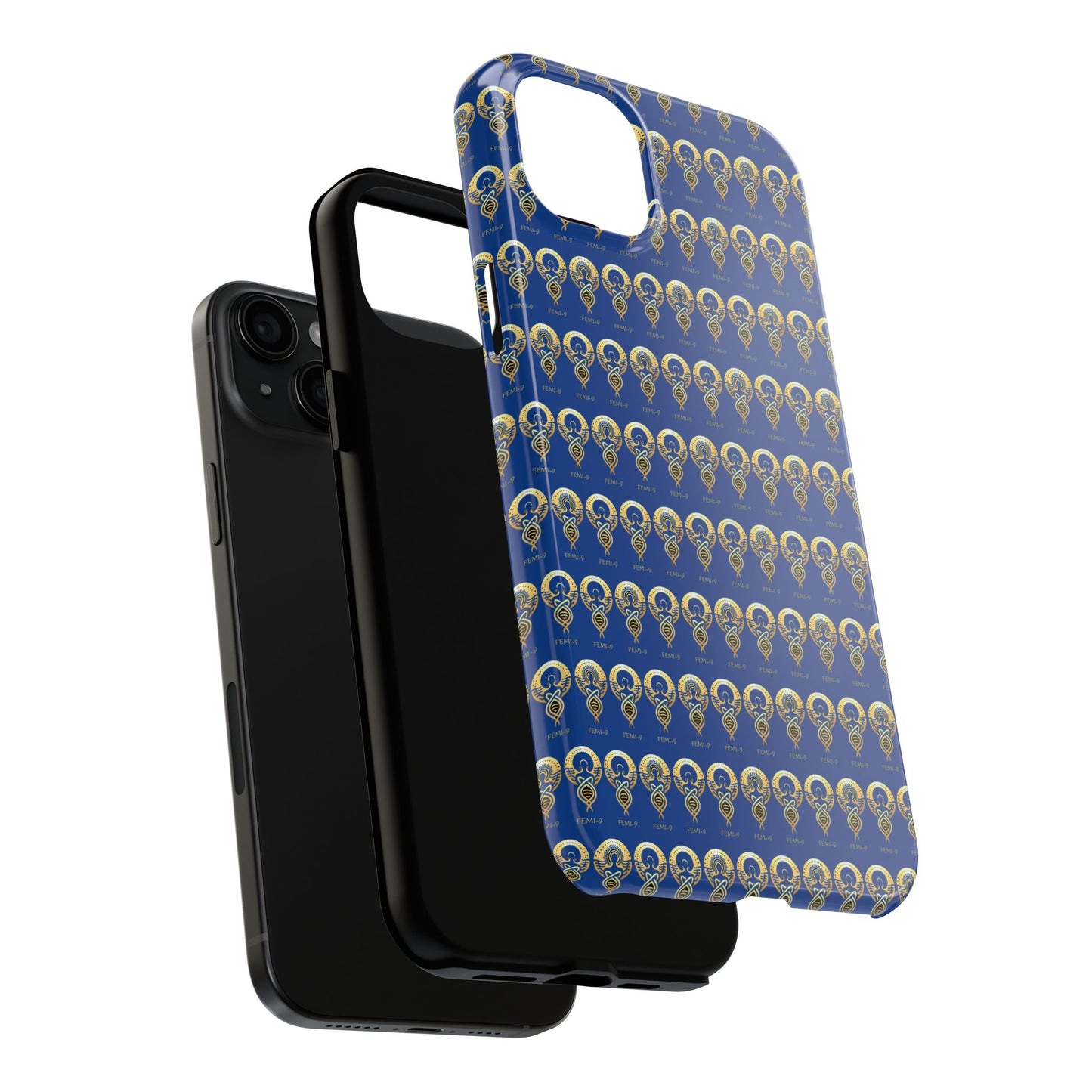 Phone Cases - Divine Femi-999 Design for a Touch of Class (blue/gold)