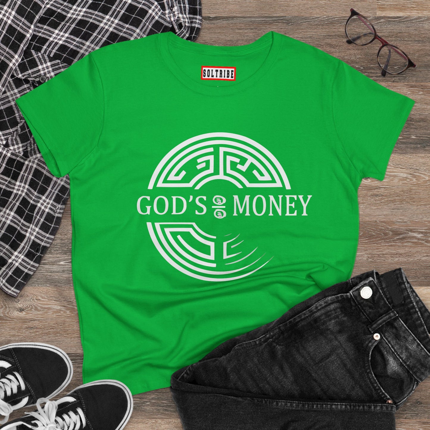 GODS MONEY SEAL Women's Midweight Cotton Tee