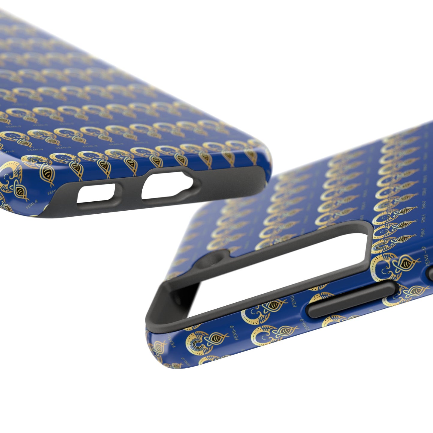 Phone Cases - Divine Femi-999 Design for a Touch of Class (blue/gold)