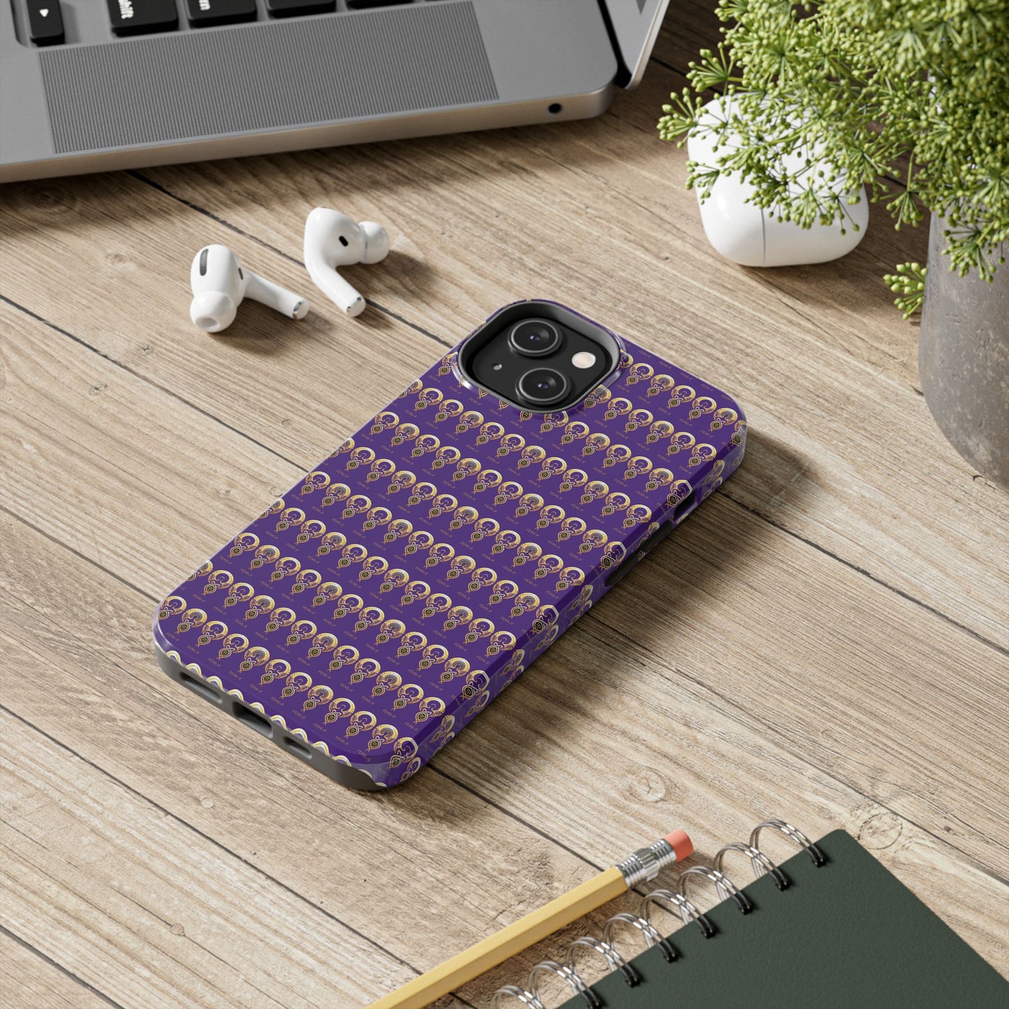 Phone Cases - Divine Femi-999 Design for a Touch of Class (PURPLE/GOLD)