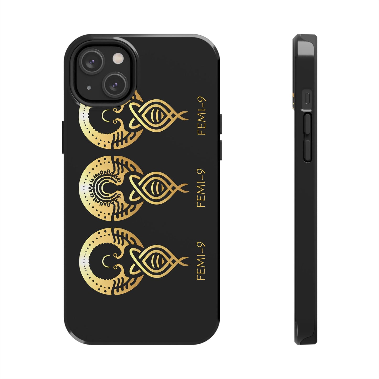 Phone Cases - Divine Femi-999 Design for a Touch of Class (black/gold)