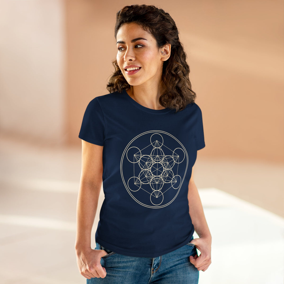 Women's Sacred Geometry Metatron’s Cube T-Shirt