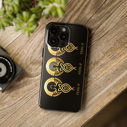 Phone Cases - Divine Femi-999 Design for a Touch of Class (black/gold)