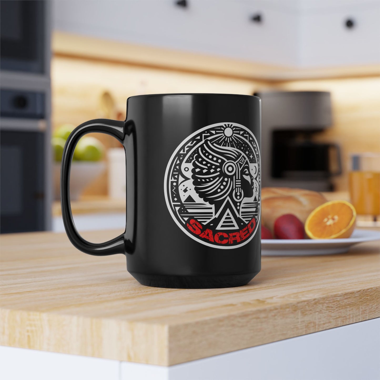 SACRED Black Mug (15oz)