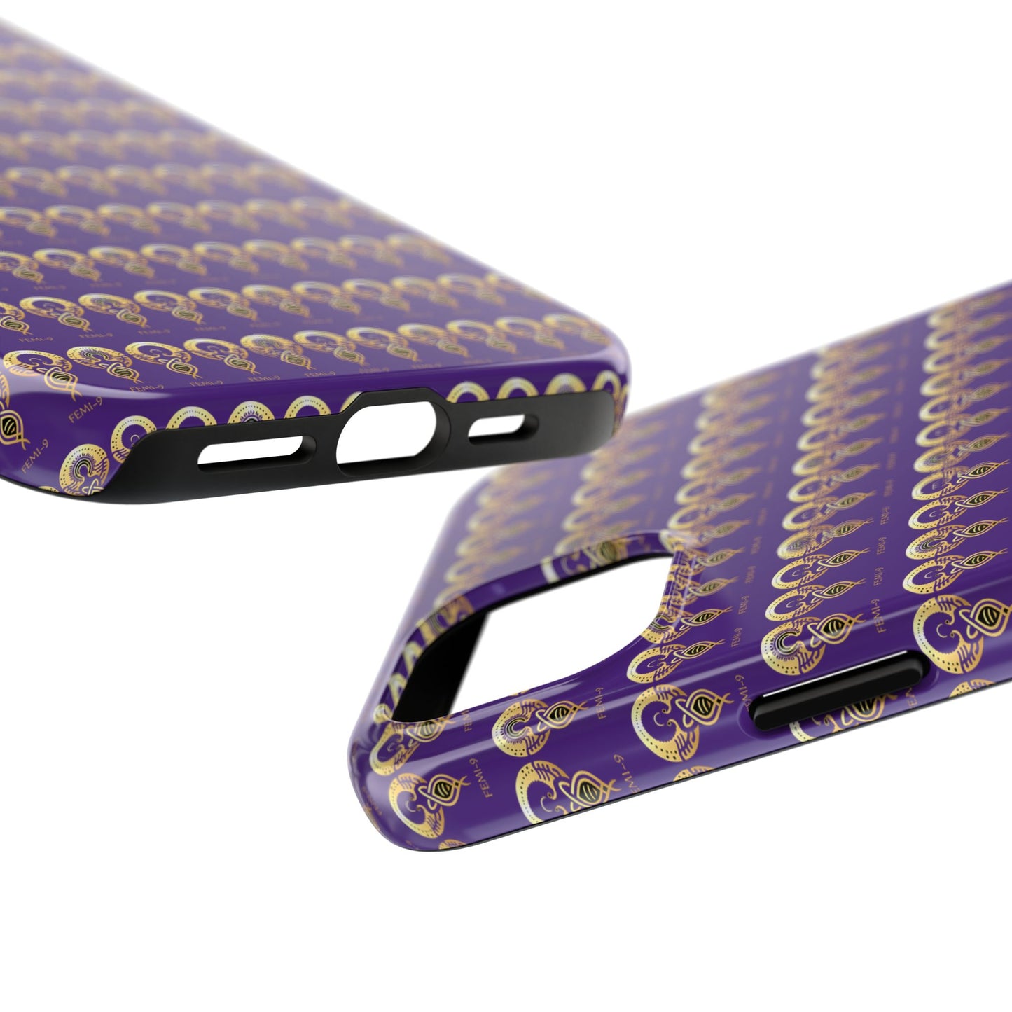 Phone Cases - Divine Femi-999 Design for a Touch of Class (PURPLE/GOLD)