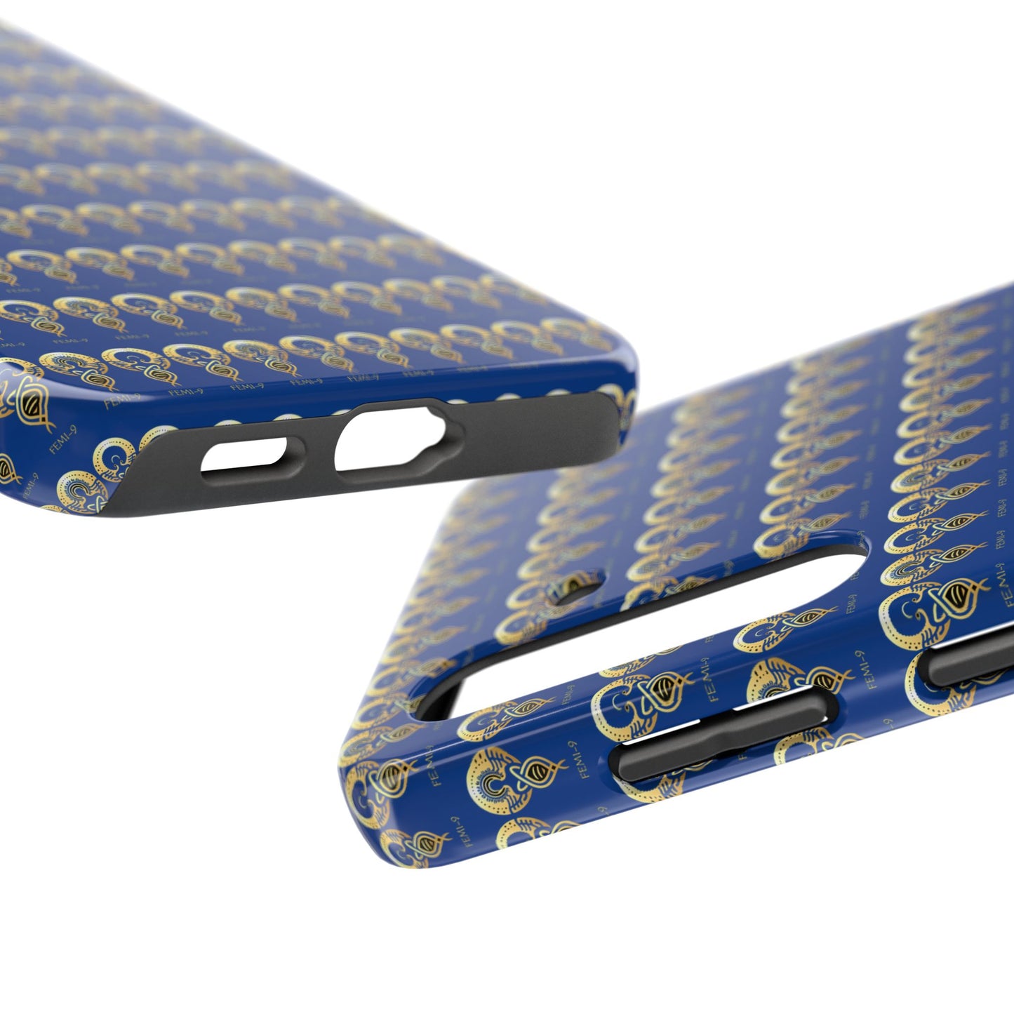 Phone Cases - Divine Femi-999 Design for a Touch of Class (blue/gold)