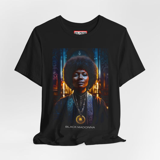 Black Madonna — Retro BeatniX Portrait T-Shirt