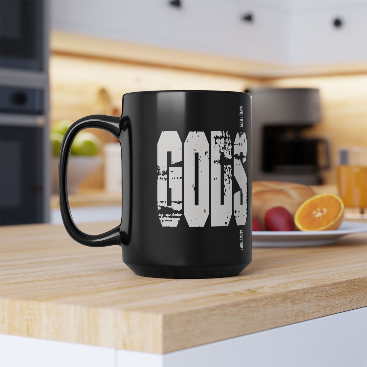 GODS MONEY Black Mug (15oz)
