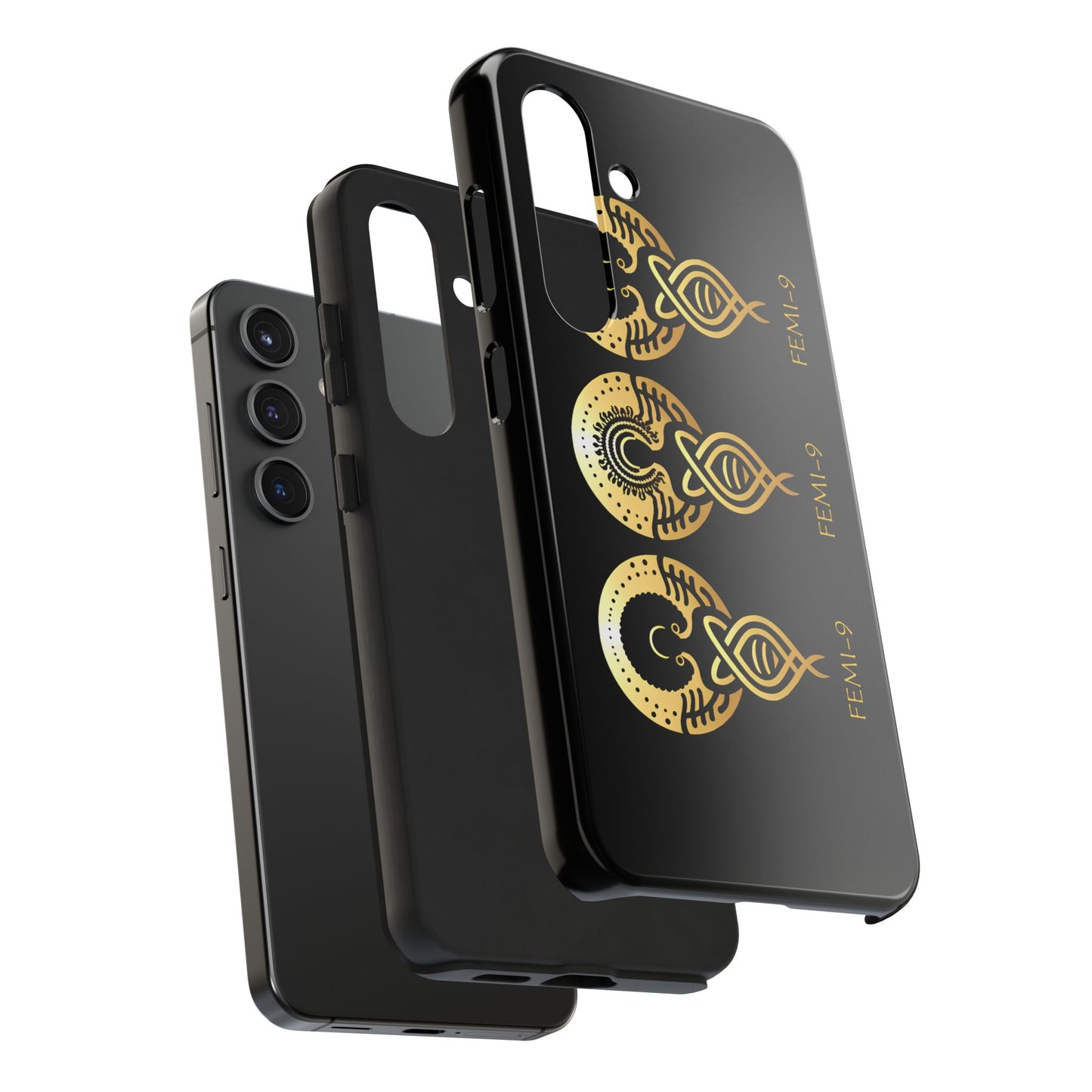 Phone Cases - Divine Femi-999 Design for a Touch of Class (black/gold)