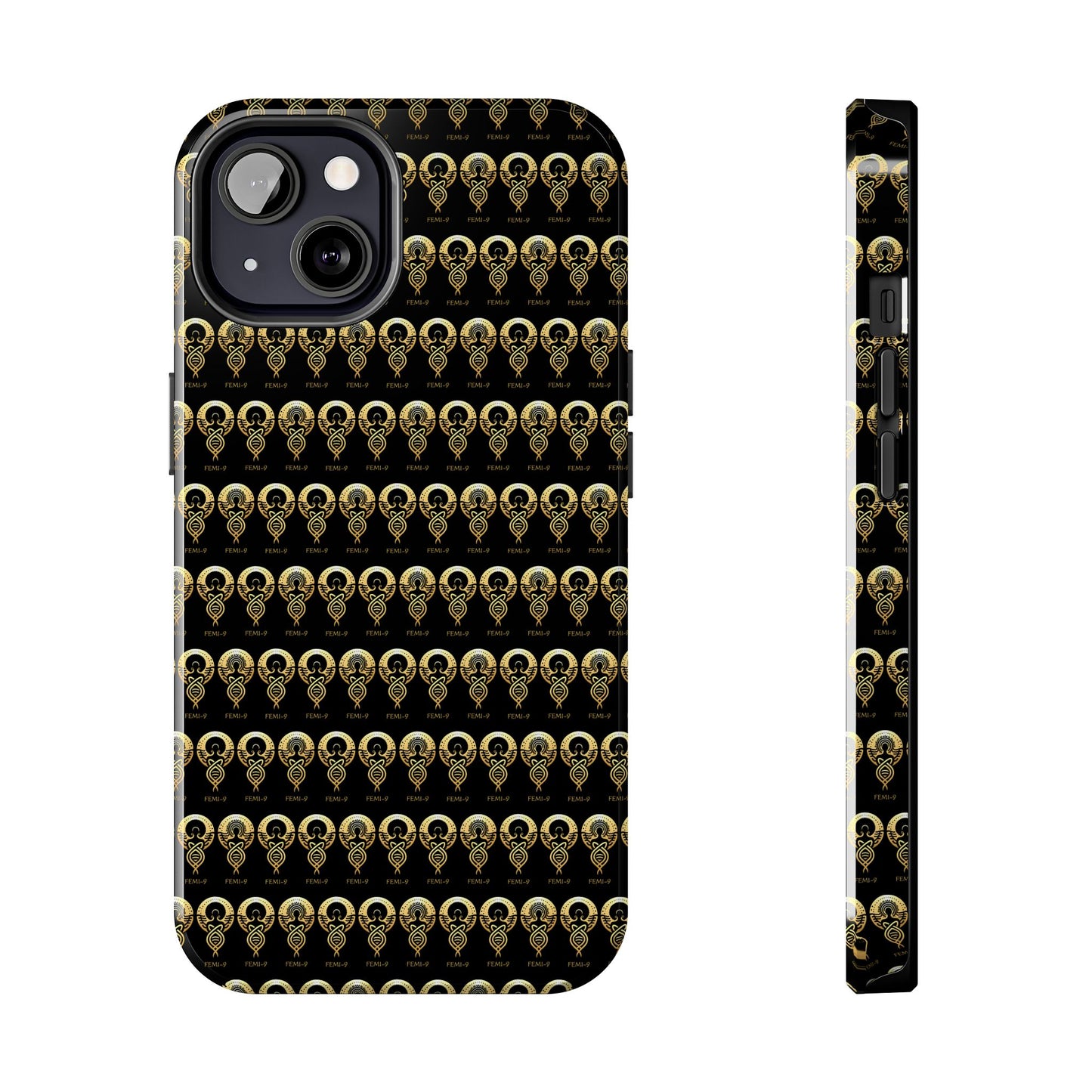 Phone Cases - Divine Femi-999 Design for a Touch of Class (black/gold)