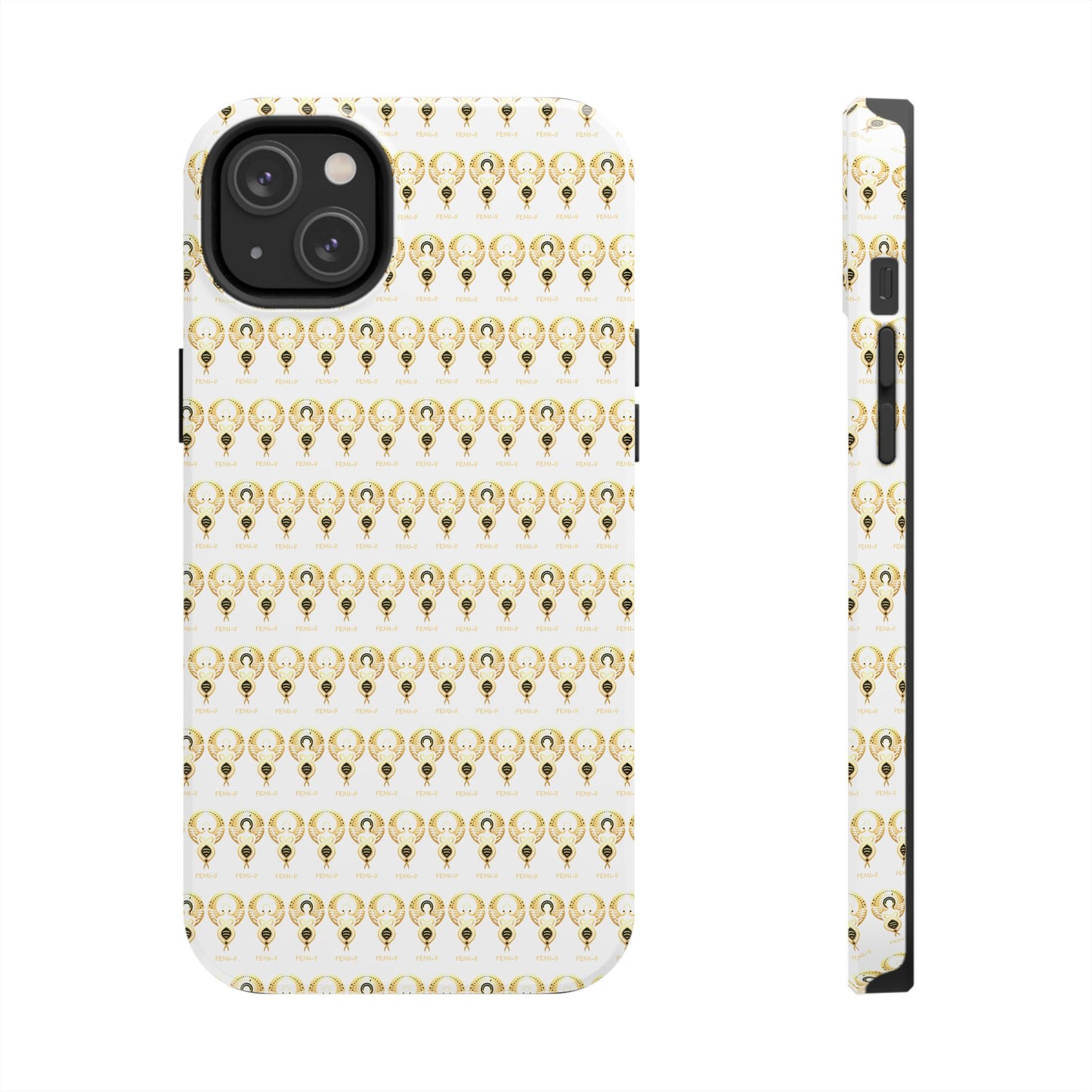 Phone Cases - Divine Femi-999 Design for a Touch of Class (white/gold)