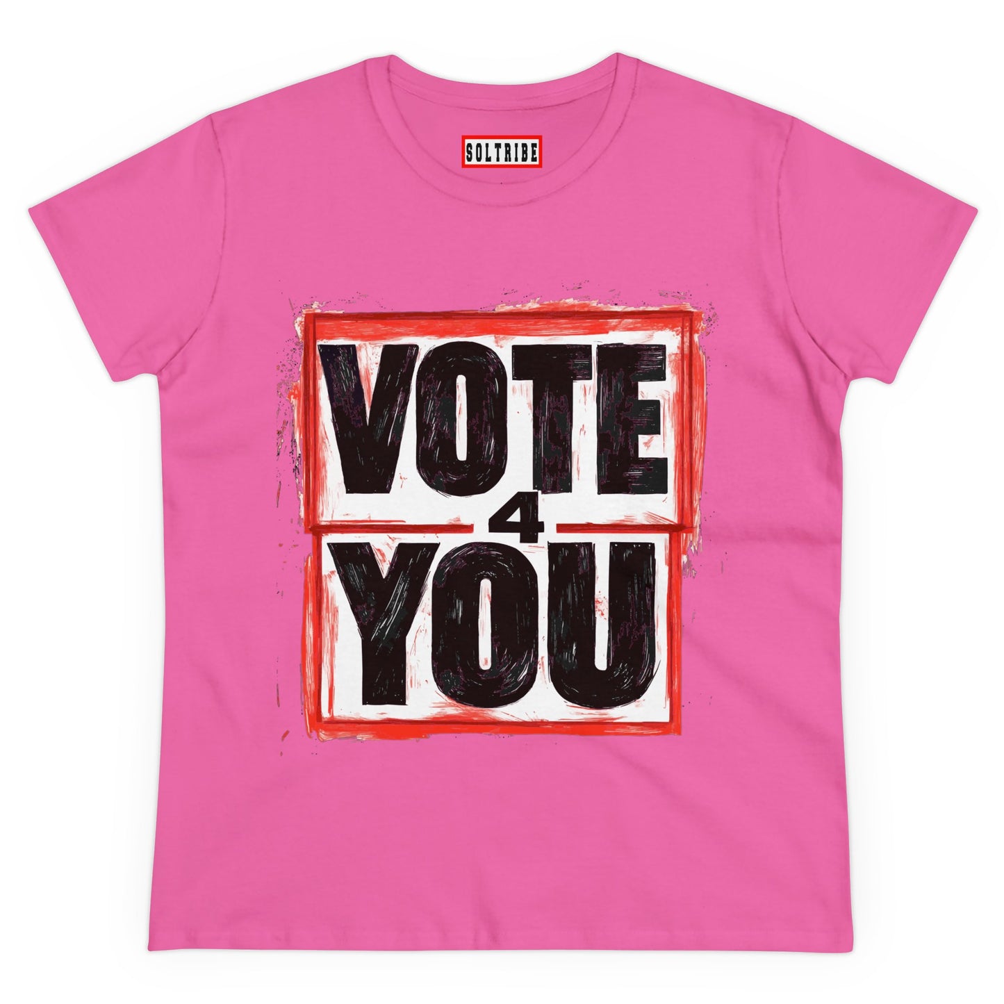 VOTE 4 YOU Women's Midweight Cotton Tee