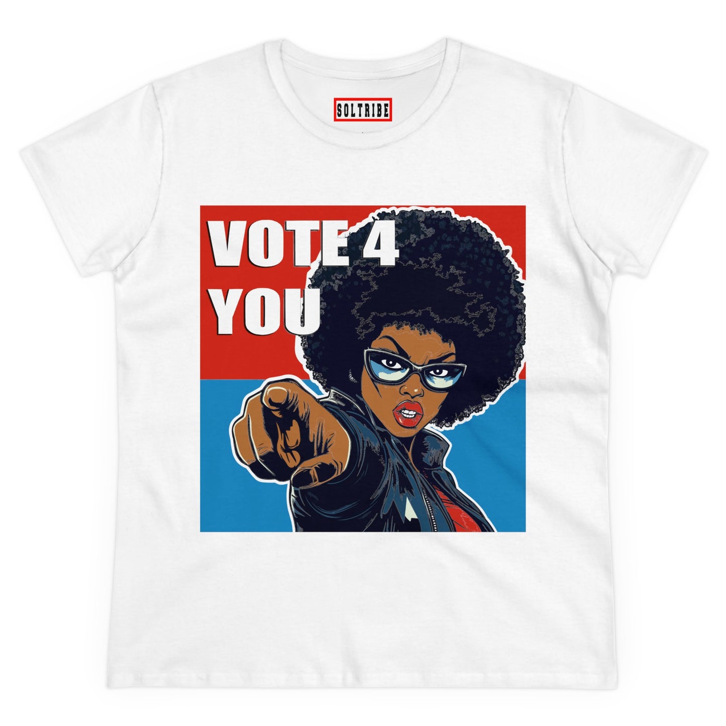 VOTE 4 YOU Women's Midweight Cotton Tee