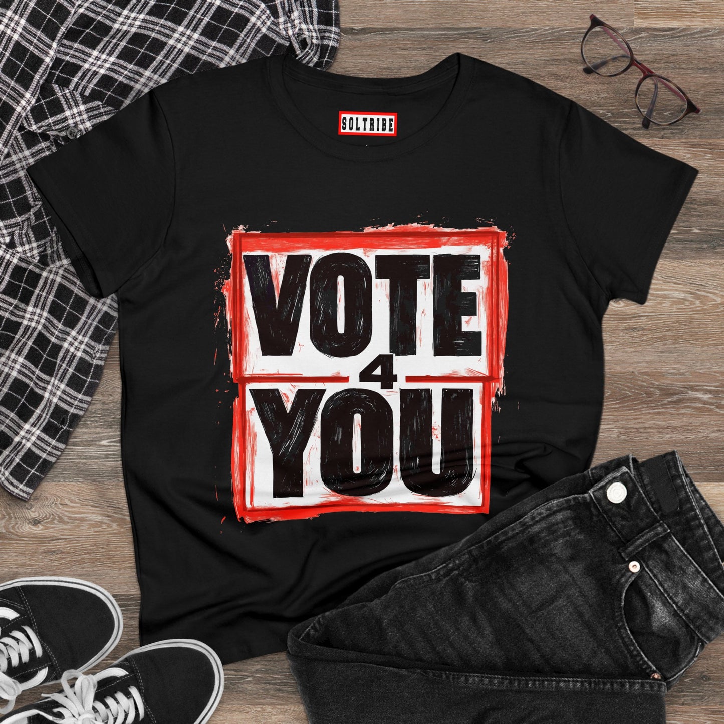 VOTE 4 YOU Women's Midweight Cotton Tee