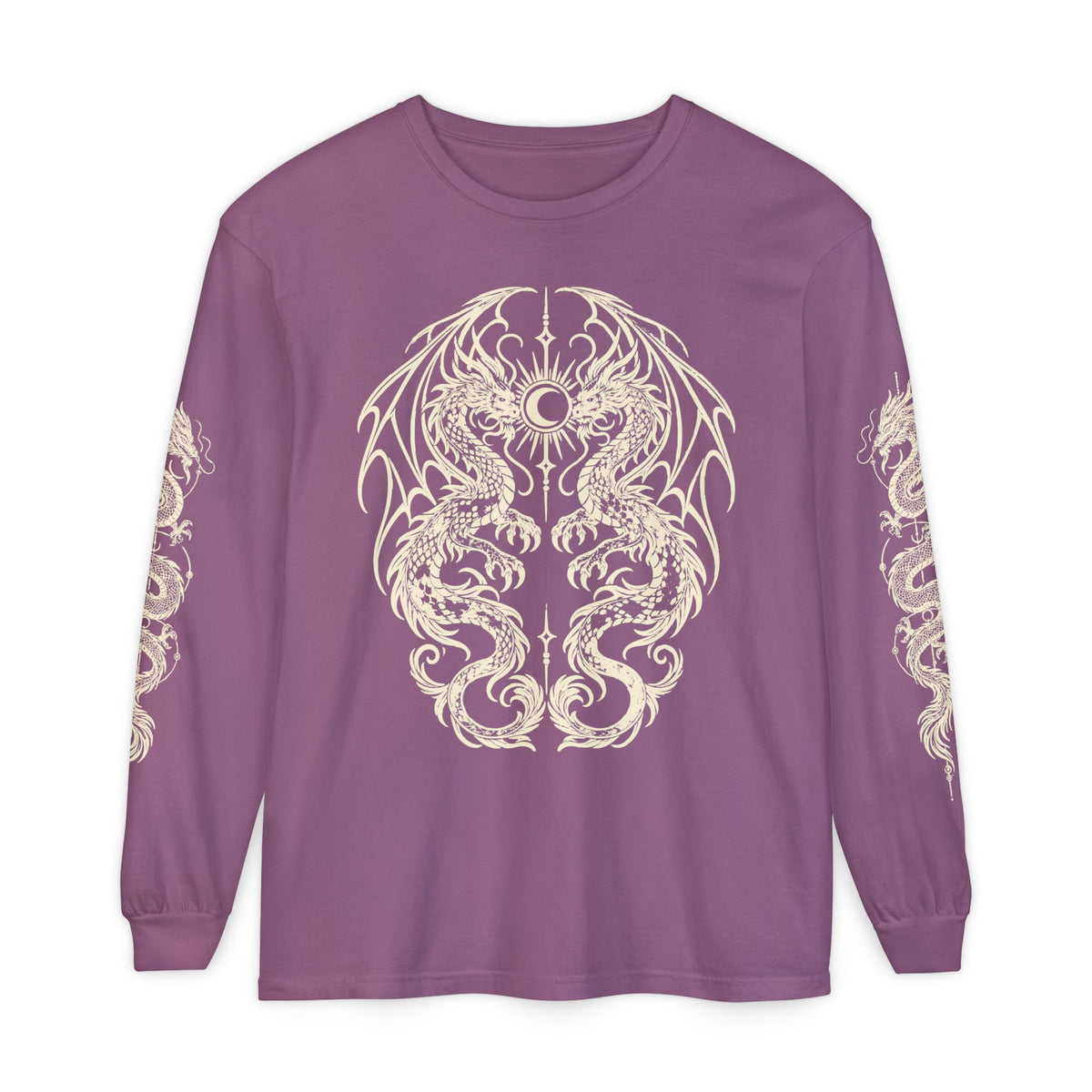 Unisex Twin Dragon Long Sleeve Tee