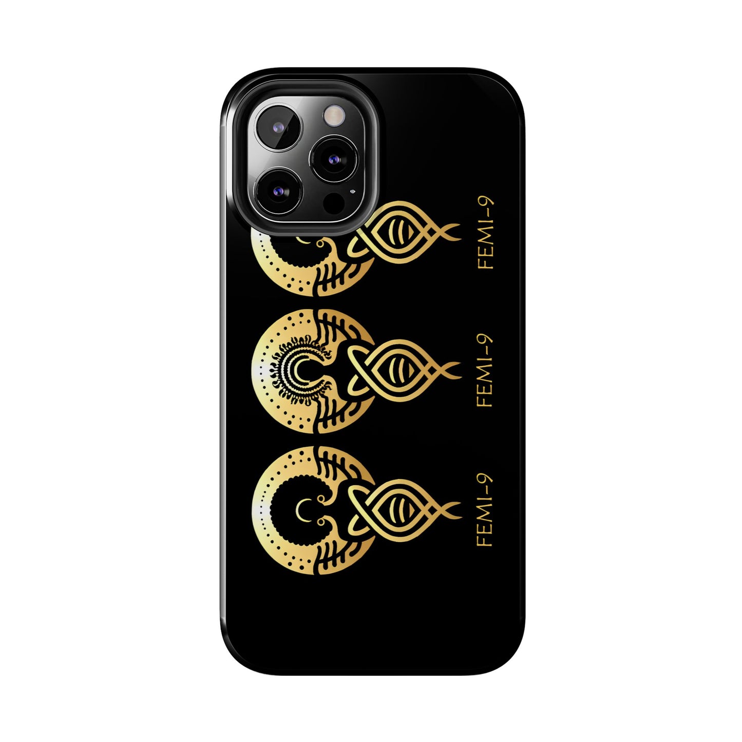 Phone Cases - Divine Femi-999 Design for a Touch of Class (black/gold)