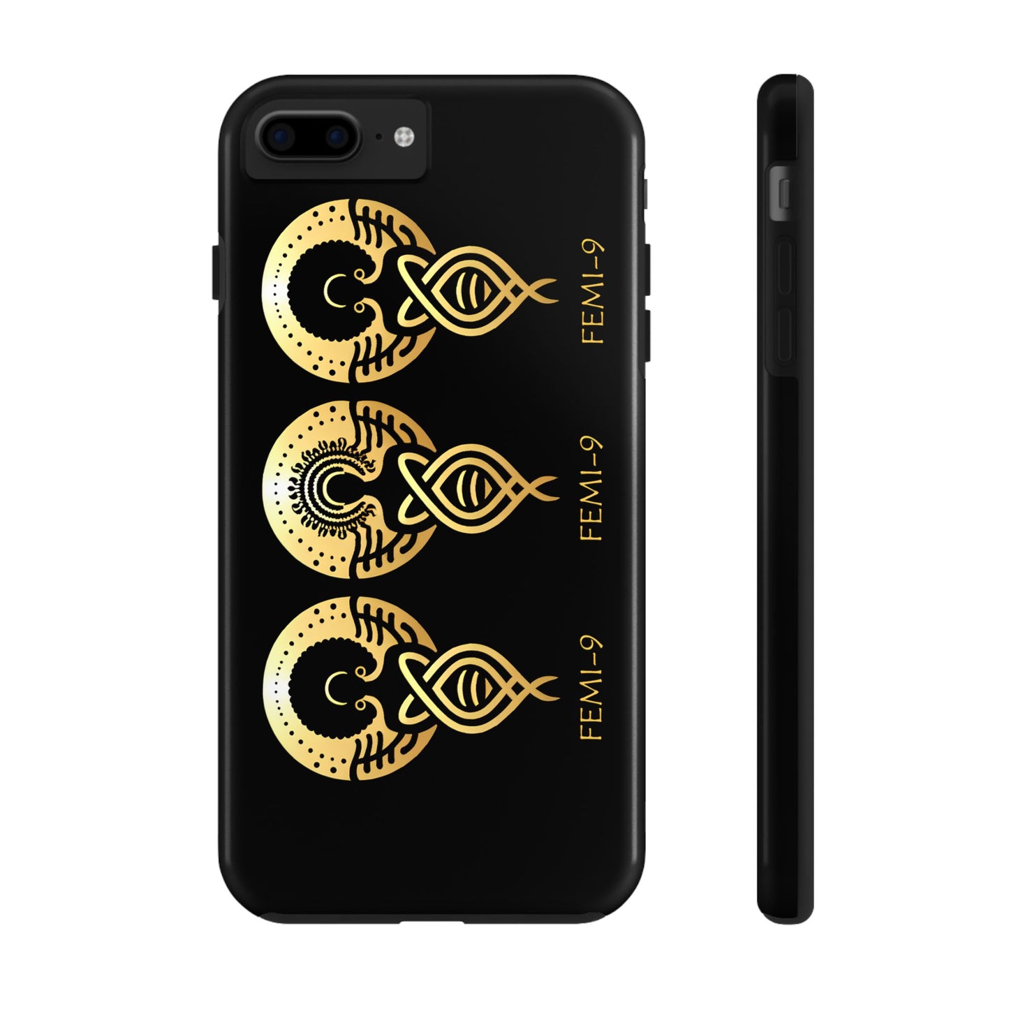 Phone Cases - Divine Femi-999 Design for a Touch of Class (black/gold)