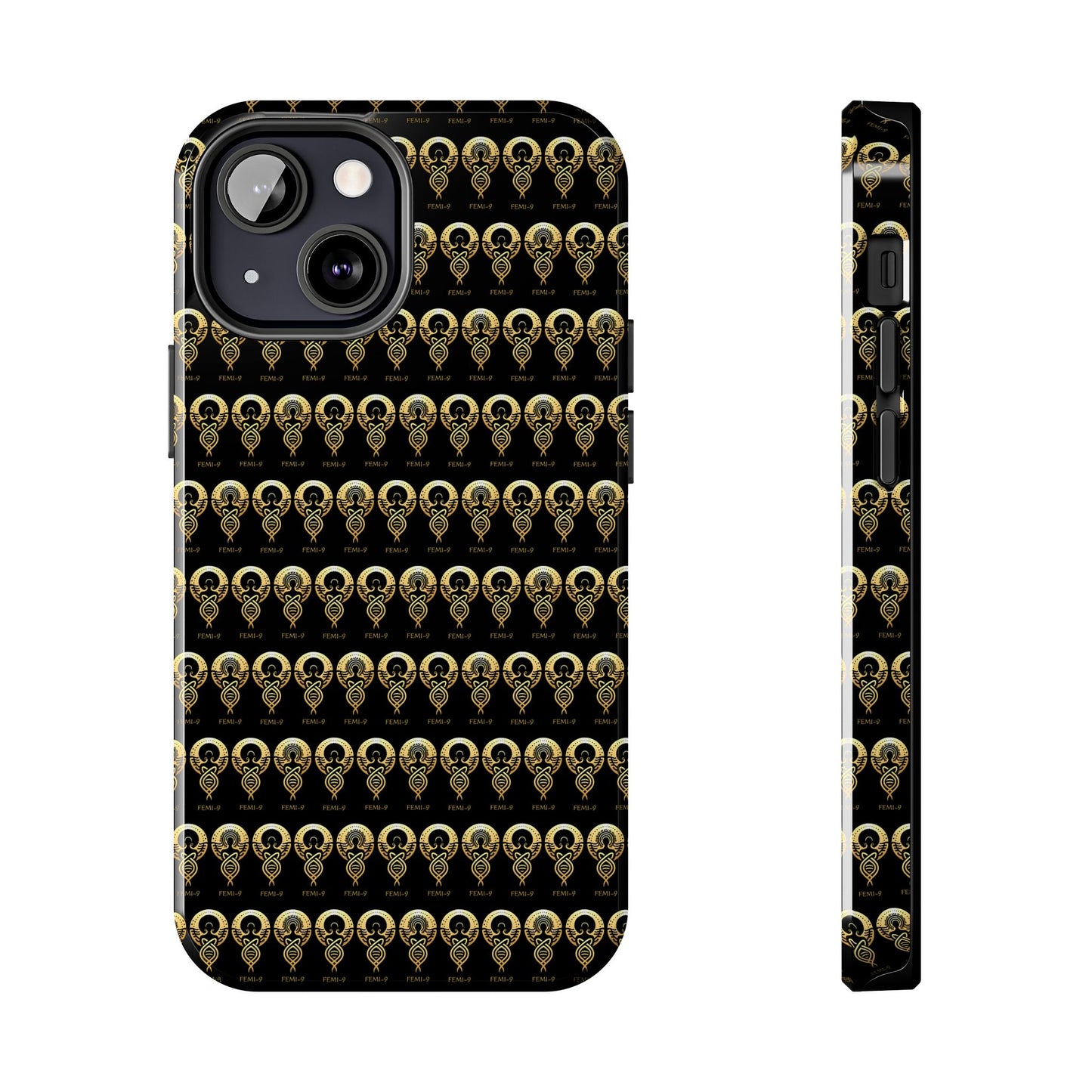 Phone Cases - Divine Femi-999 Design for a Touch of Class (black/gold)