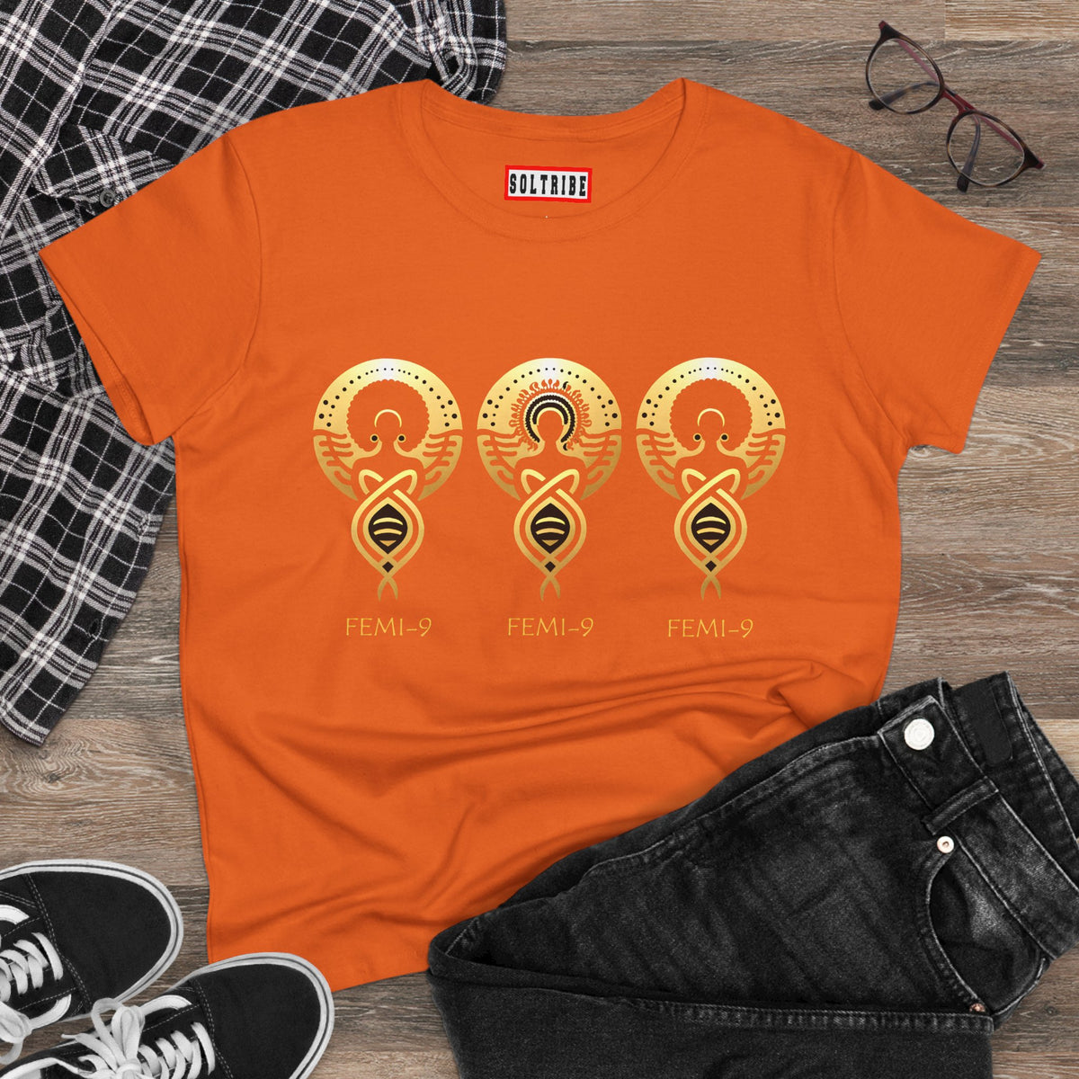 FEMI-Tripple 9 Women's Midweight Cotton Tee