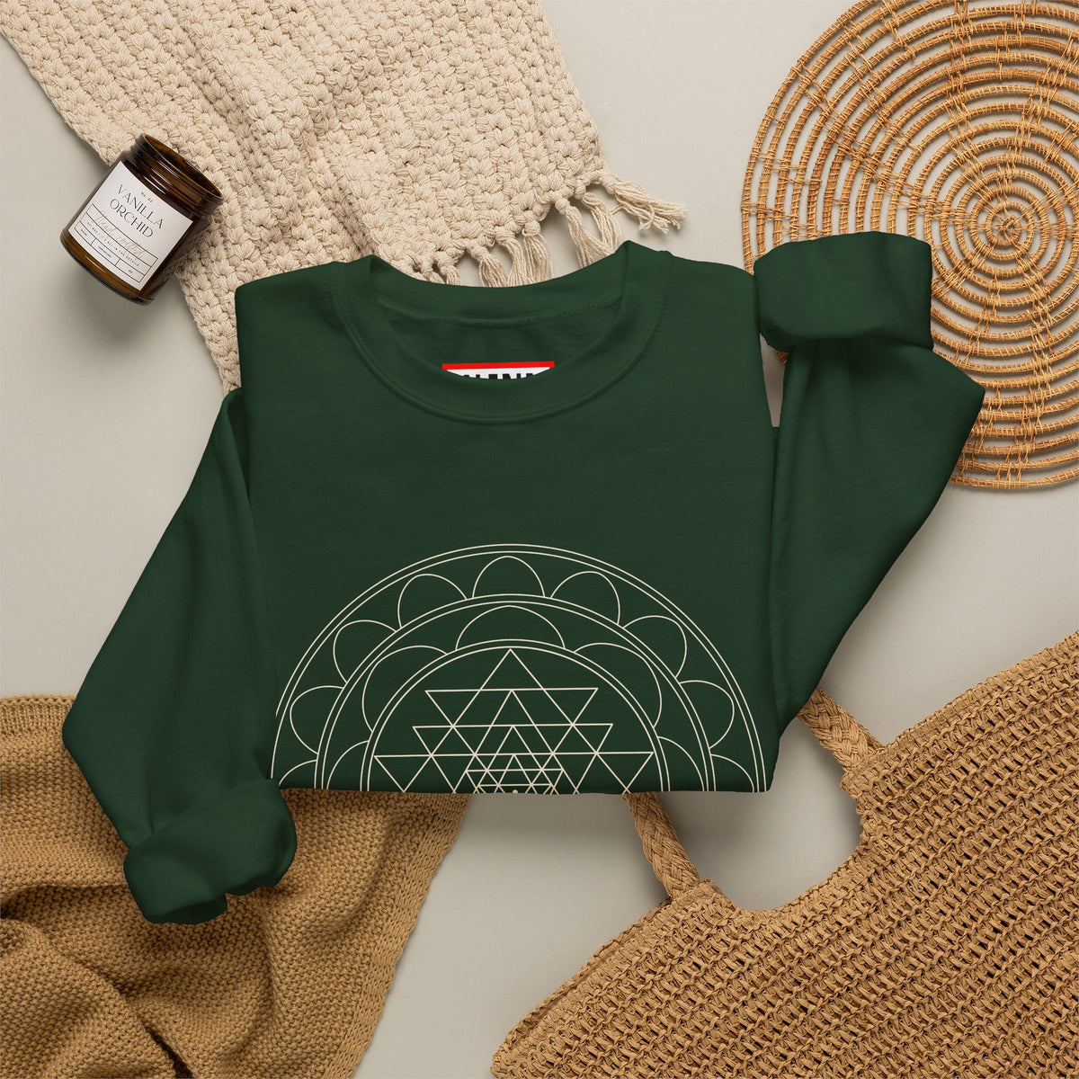 Sacred Geometry Sri Yantra Crewneck Sweatshirt
