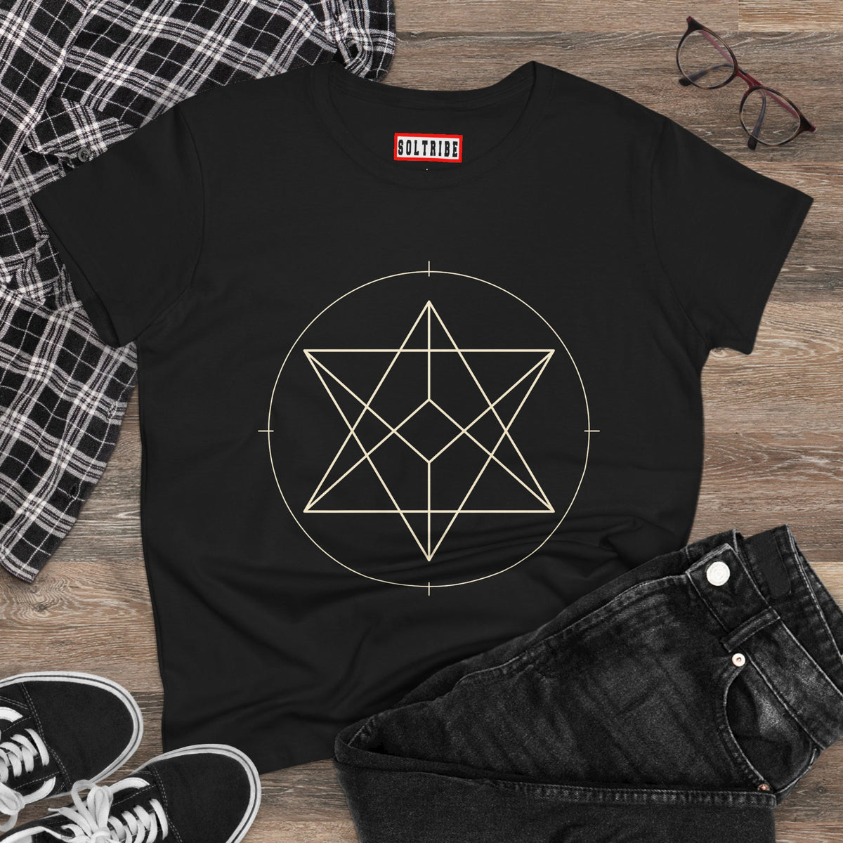 Women's Sacred Geometry Merkaba T-Shirt