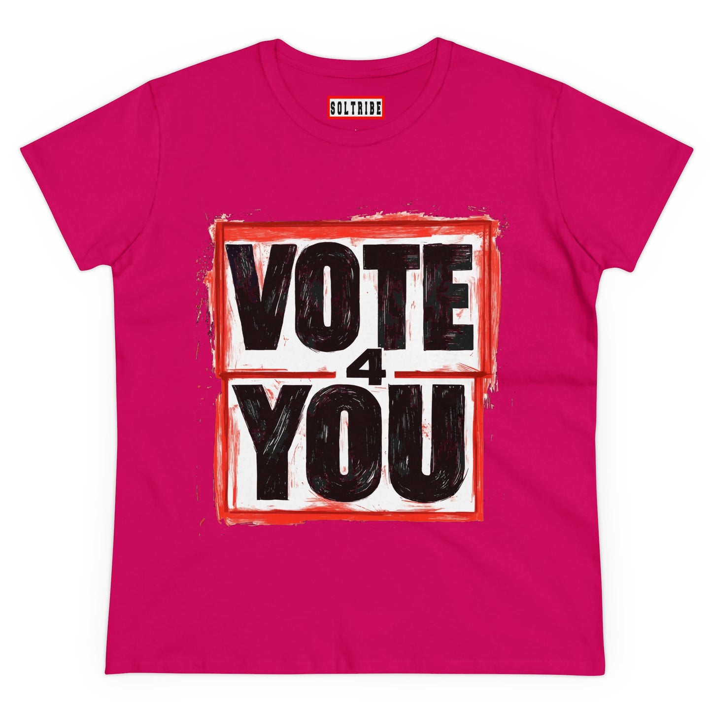 VOTE 4 YOU Women's Midweight Cotton Tee