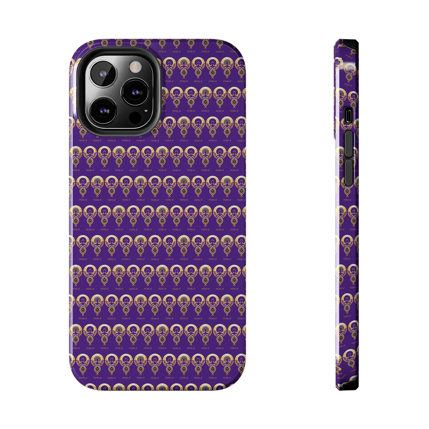 Phone Cases - Divine Femi-999 Design for a Touch of Class (PURPLE/GOLD)