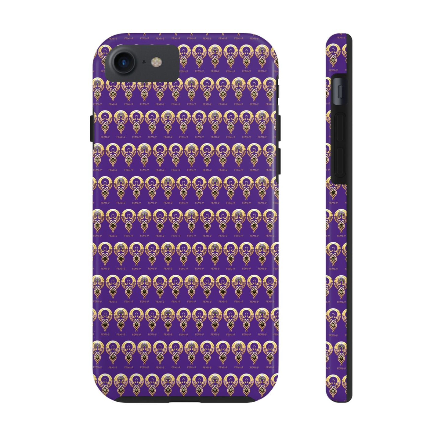 Phone Cases - Divine Femi-999 Design for a Touch of Class (PURPLE/GOLD)