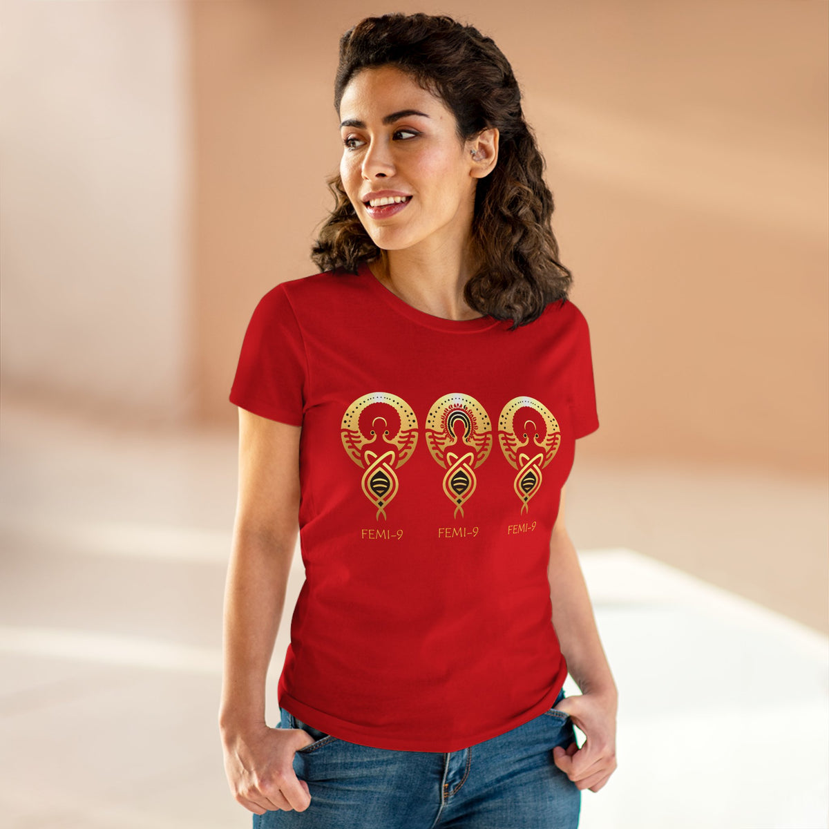 FEMI-Tripple 9 Women's Midweight Cotton Tee