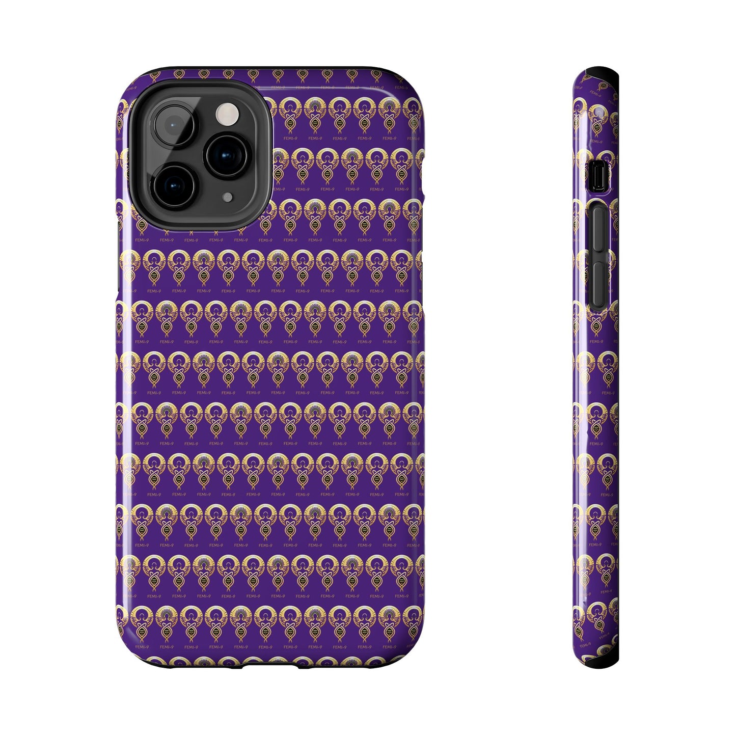 Phone Cases - Divine Femi-999 Design for a Touch of Class (PURPLE/GOLD)