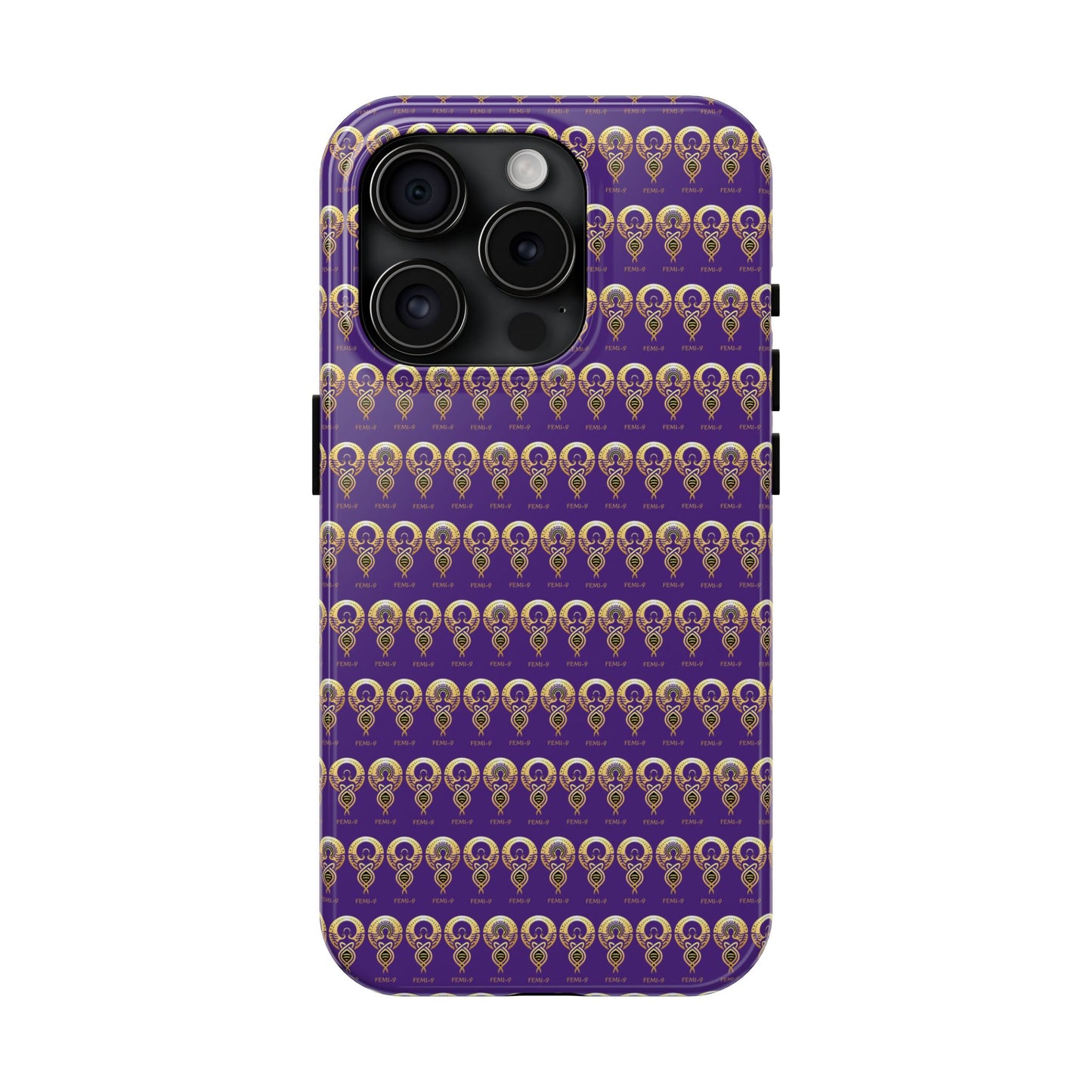 Phone Cases - Divine Femi-999 Design for a Touch of Class (PURPLE/GOLD)