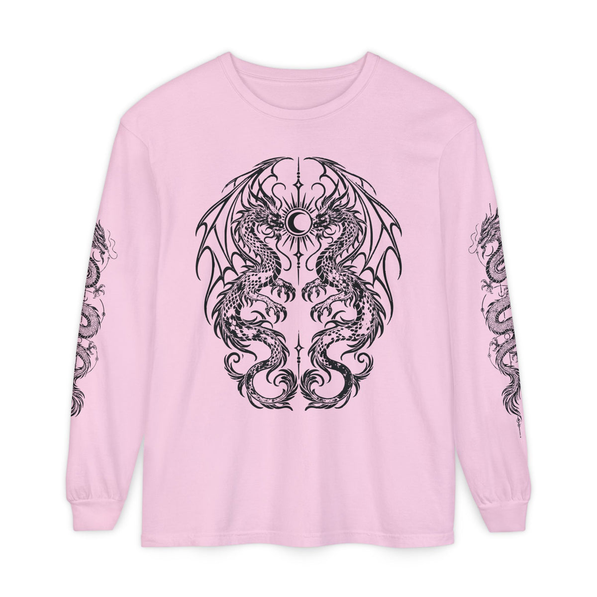 Unisex Twin Dragon Long Sleeve Tee