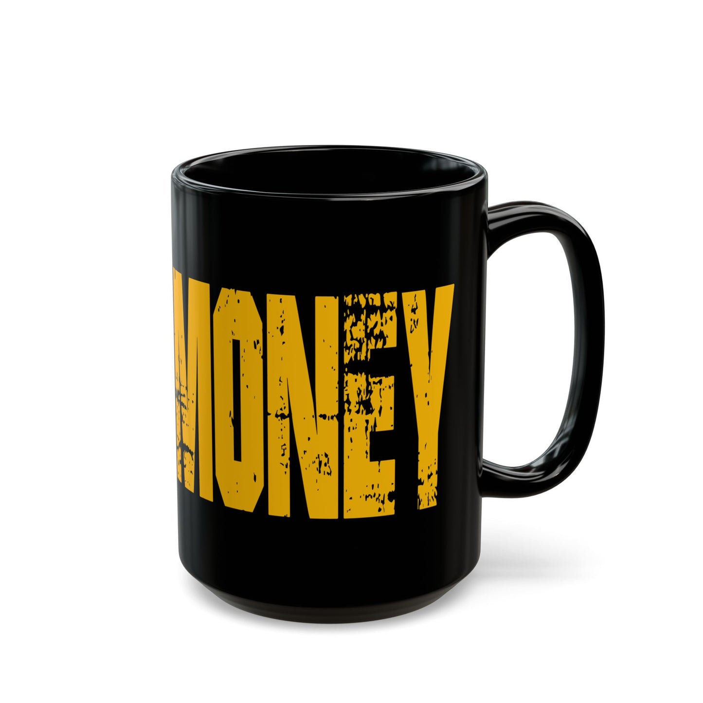 GODS MONEY Black Mug (15oz)