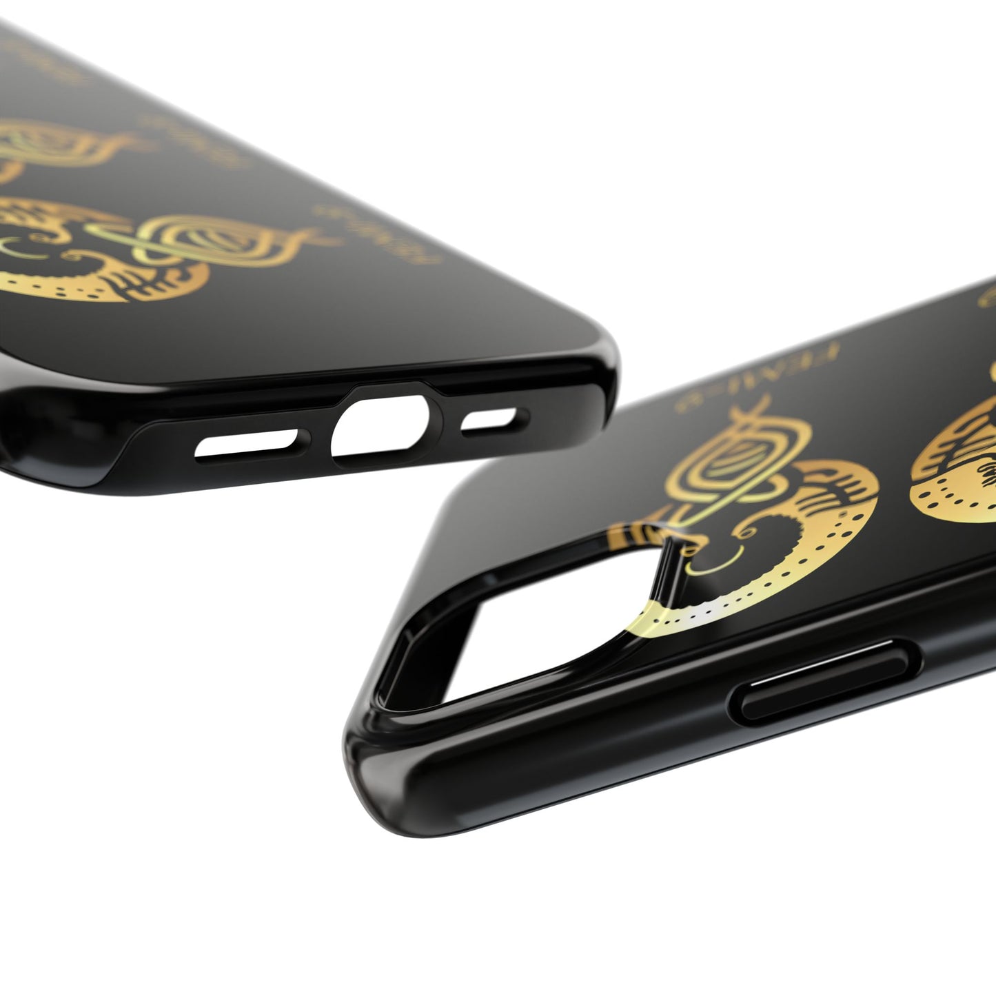 Phone Cases - Divine Femi-999 Design for a Touch of Class (black/gold)