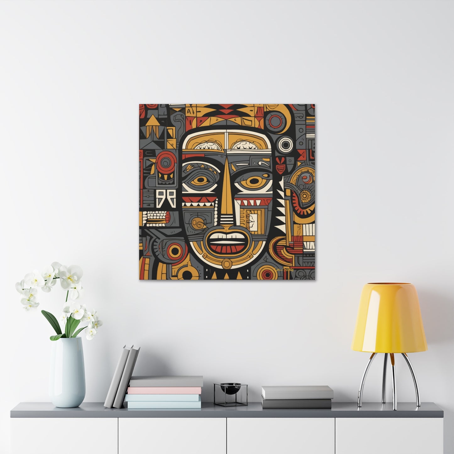 SOL- TRIBAL MASK Canvas Art